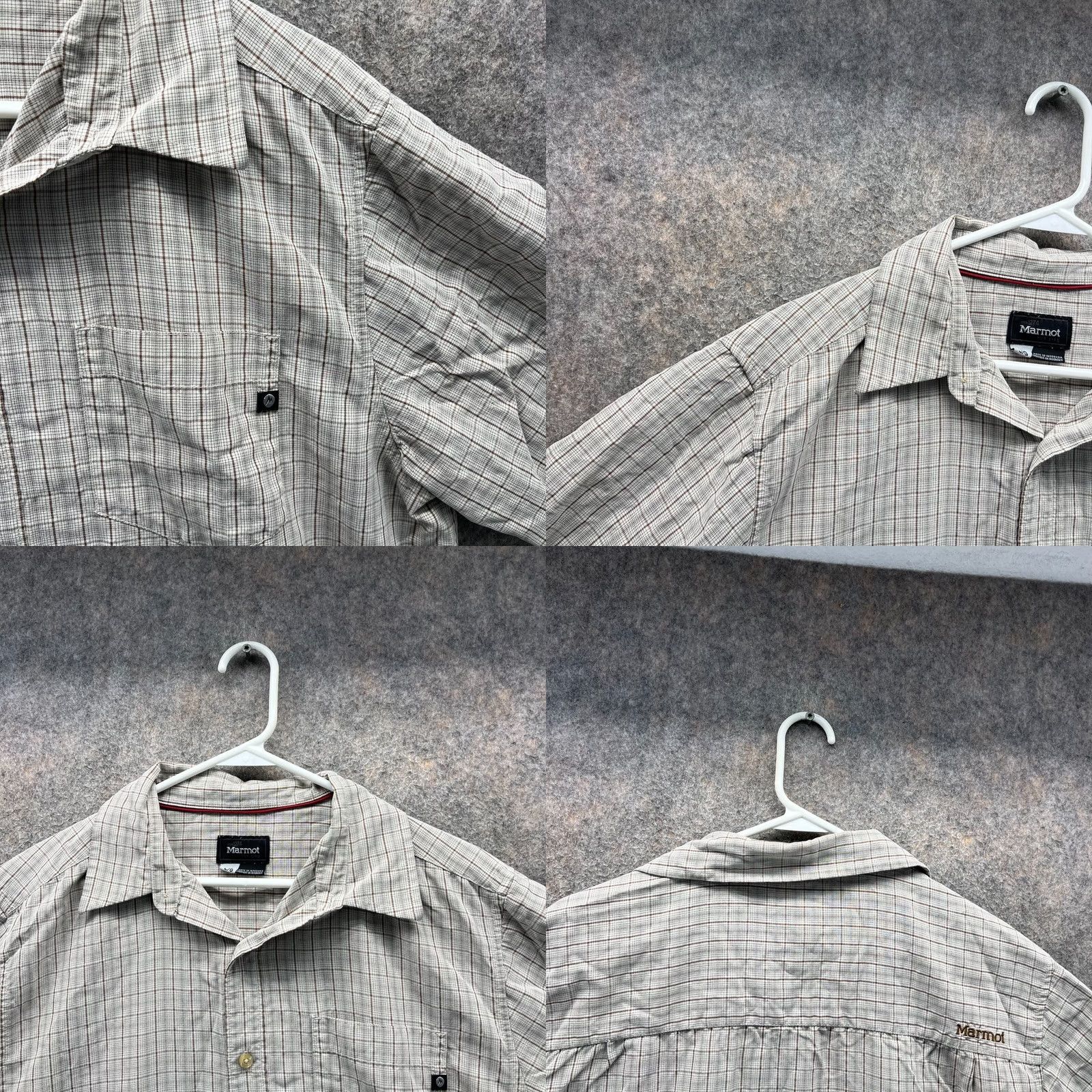 Marmot Marmot Shirt Men Large Adult Beige Camp Button Down Plaid Outdoors For Life Size US L / EU 52-54 / 3 - 8 Thumbnail