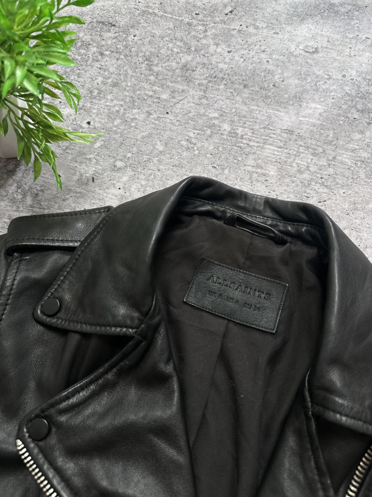 Allsaints Allsaints Balfern Biker Lux Y2K Leather Zip Jacket Size S / US 4 / IT 40 - 5 Thumbnail