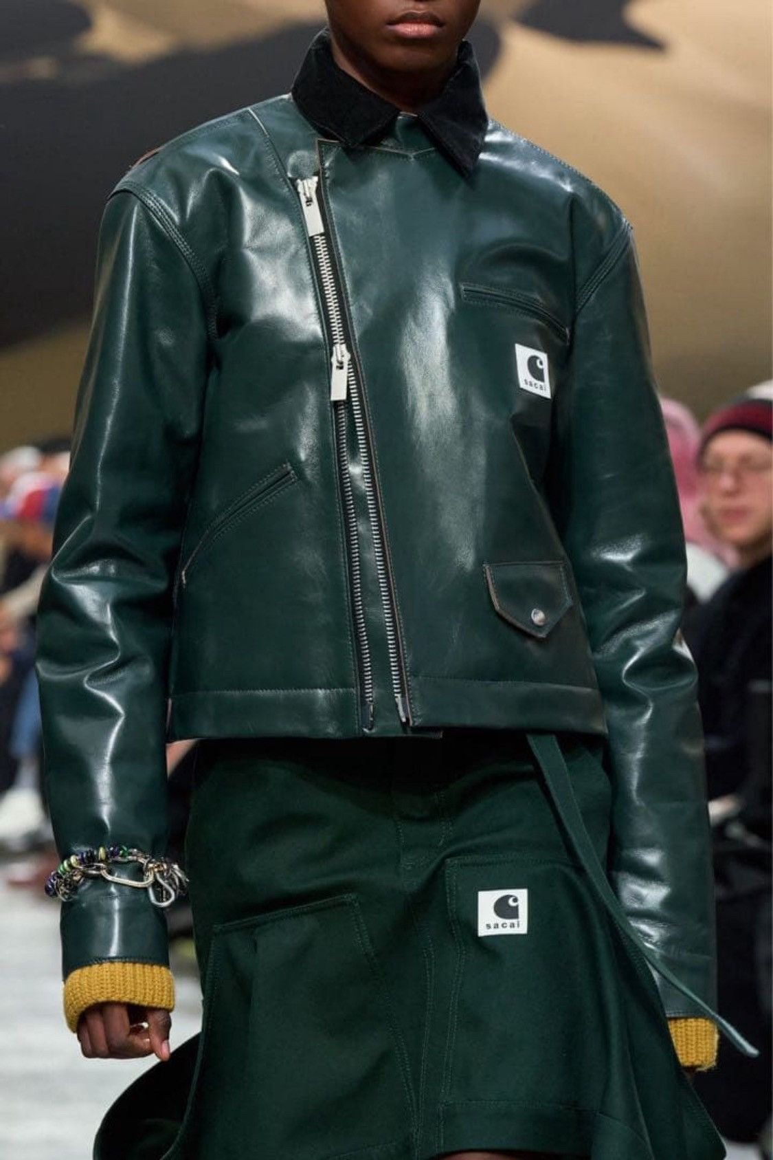 Carhartt Wip × Sacai sacai x Carhartt Leather Detroit Jacket size 1 Size S / US 4 / IT 40 - 13 Thumbnail