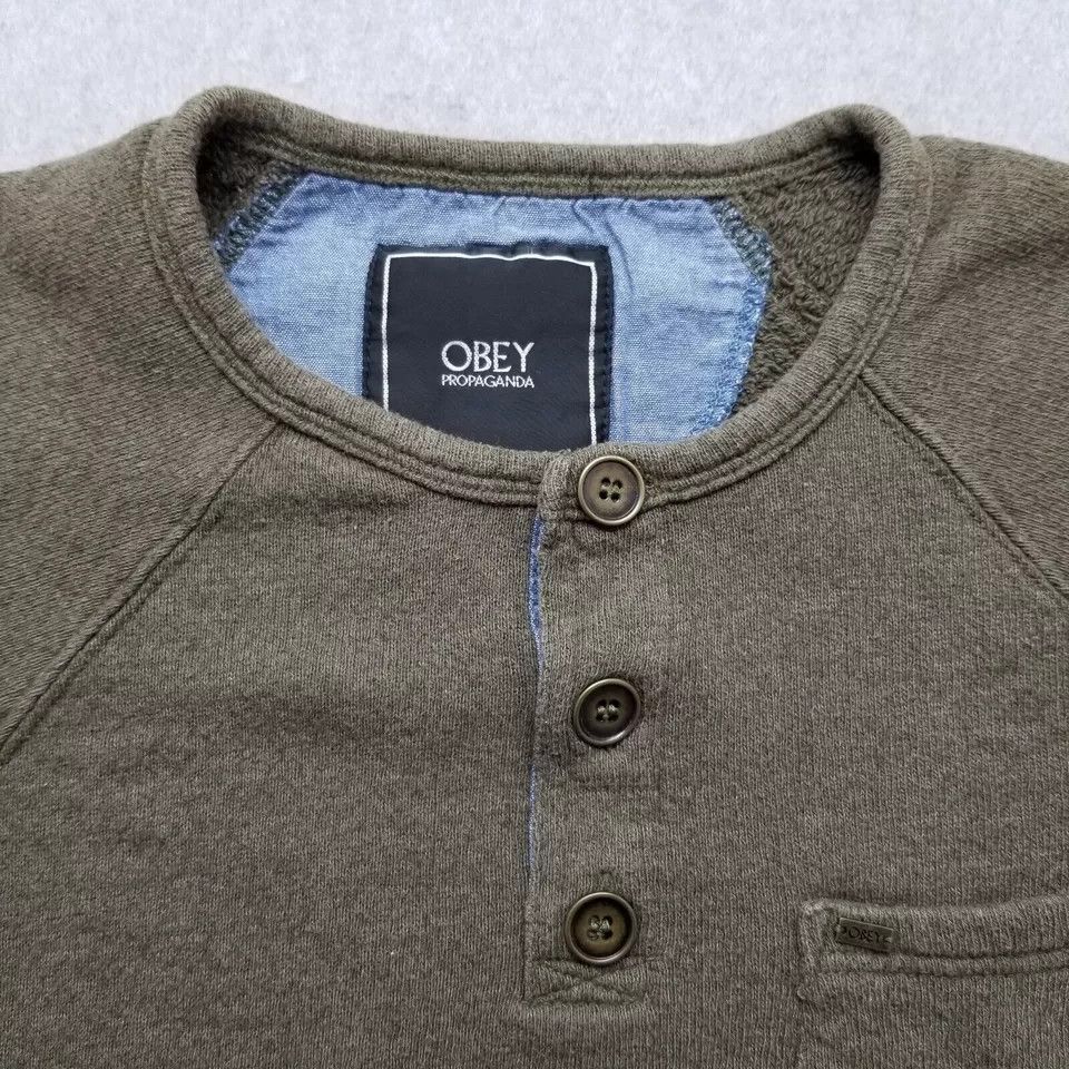 Obey Obey Sweater Mens Small Pullover Button Up Crew Neck Casual Size US S / EU 44-46 / 1 - 7 Thumbnail