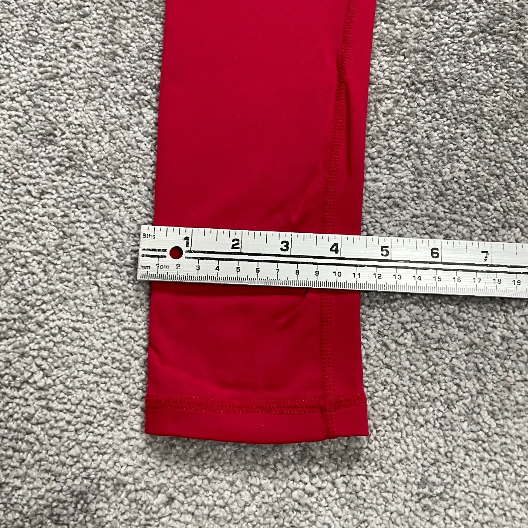 Vintage VINTAGE Queenieke Active Compression Leggings Womens XS Red Mid Rise Athletic Stretch Knitted 22x27 Womens Size 26" / US 2 / IT 38 - 6 Thumbnail