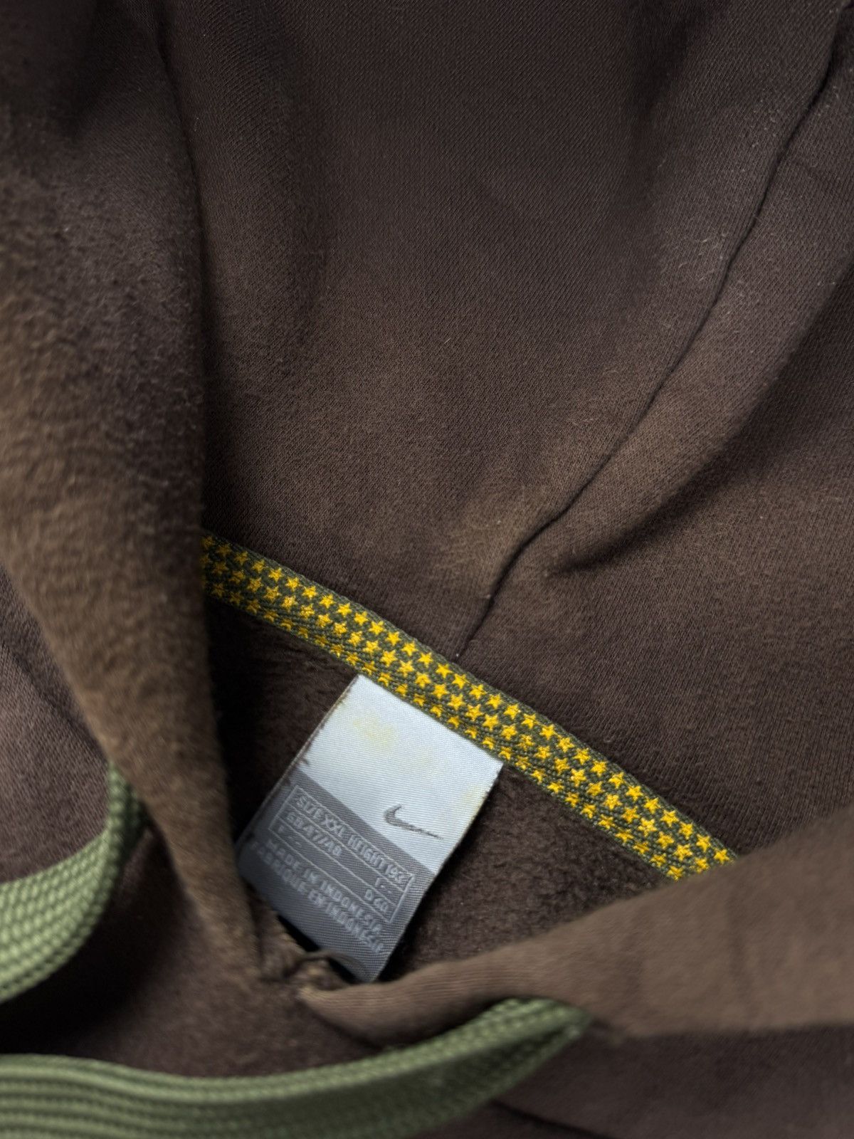 Nike × Vintage NIKE AIR MAX BROWN VINTAGE CENTER LOGO OVERSIZE BOXY HOODIE Size US XXL / EU 58 / 5 - 9 Thumbnail