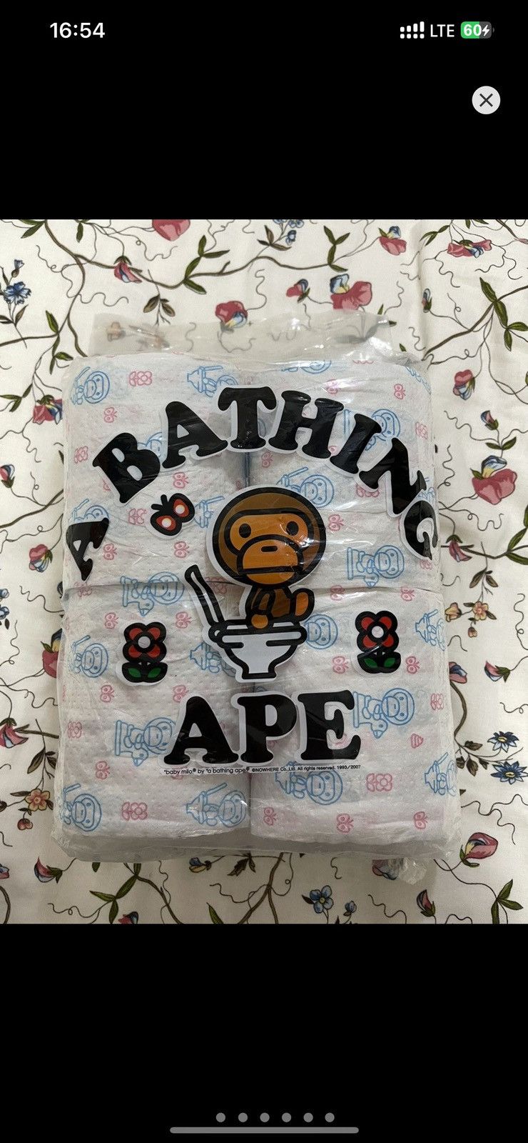Bape RARE‼️ Bape Vintage Baby Milo Toilet Paper 4 Rolls/Pack Size ONE SIZE - 1 Thumbnail