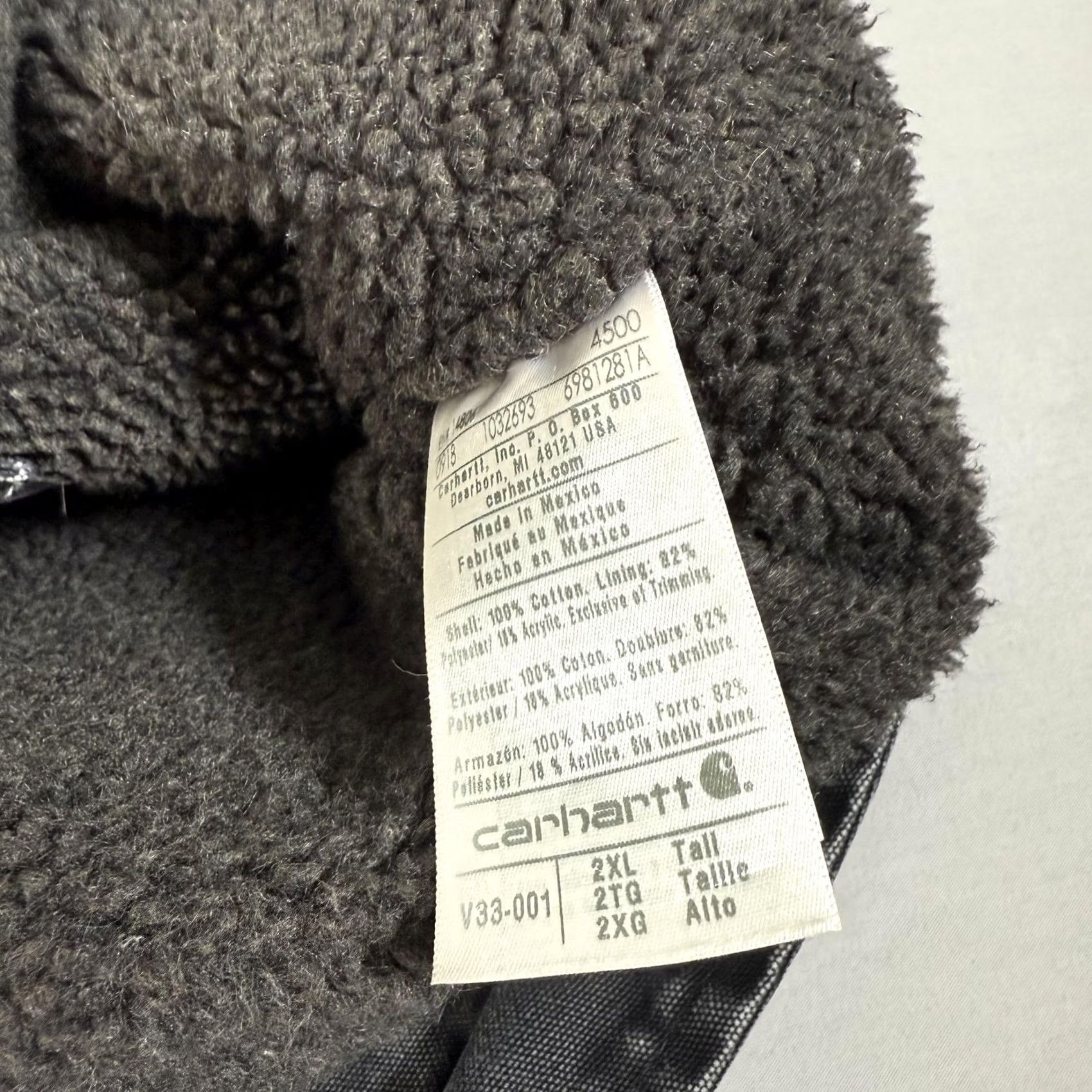 Carhartt Carhartt Vest Mens 2XL Black Canvas Sherpa Lined Full Zip Workwear V33-001 Size US XXL / EU 58 / 5 - 7 Thumbnail