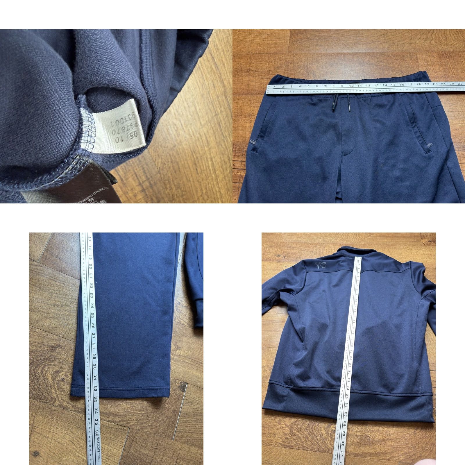 Adidas Y2K Adidas Y-3 Yohji Yamamoto Tech Track Suit Jacket Pants Blue Mens 2XL Full Zip Size 48R - 9 Thumbnail