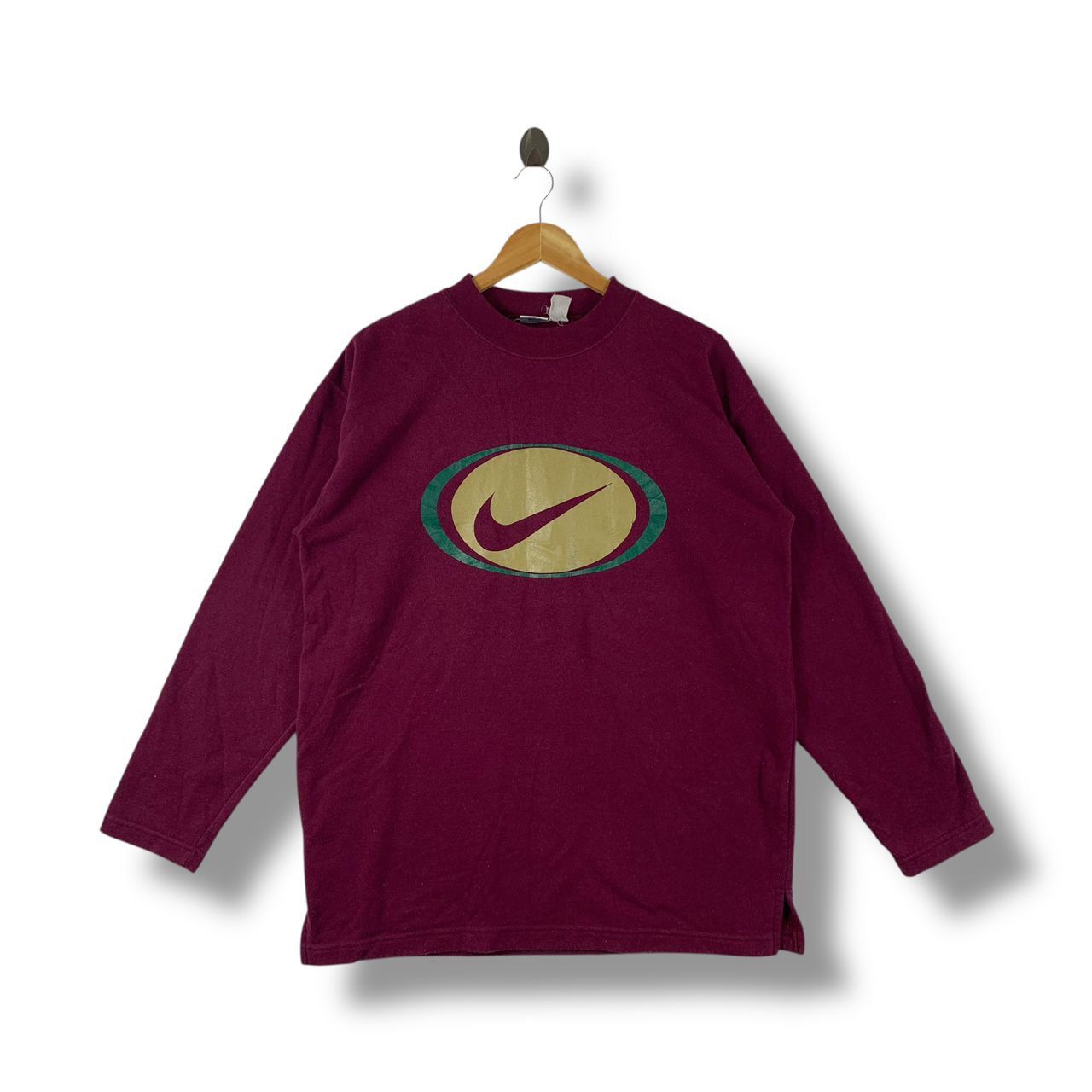 Nike × Vintage Vintage NIKE big swoosh sweatshirt Size US L / EU 52-54 / 3 - 1 Thumbnail