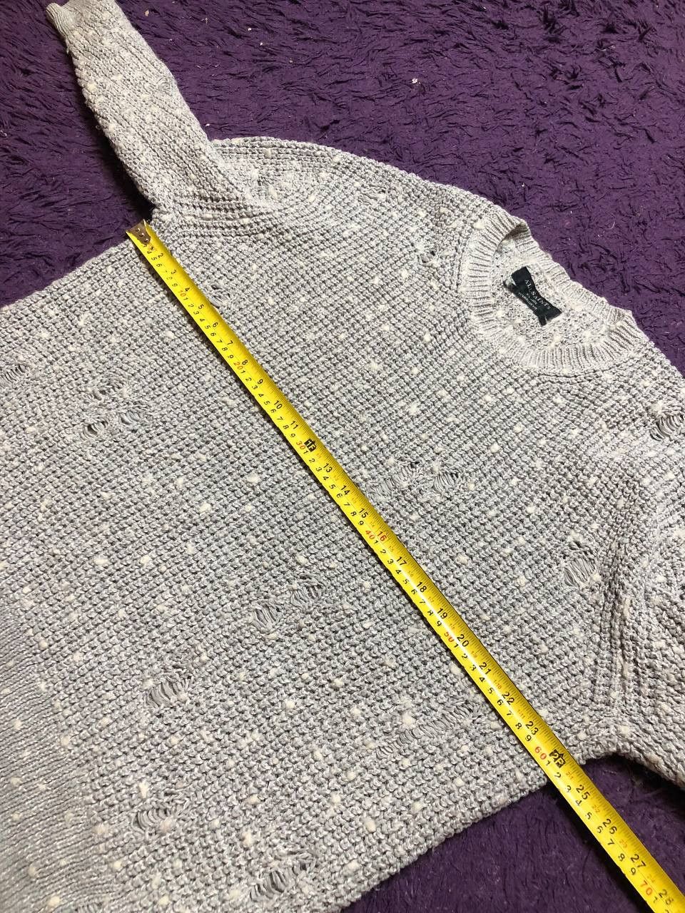 Allsaints vintage streetwear Allsaints Y2K Sweatshirt Avant-Garde gray Size US XL / EU 56 / 4 - 12 Thumbnail