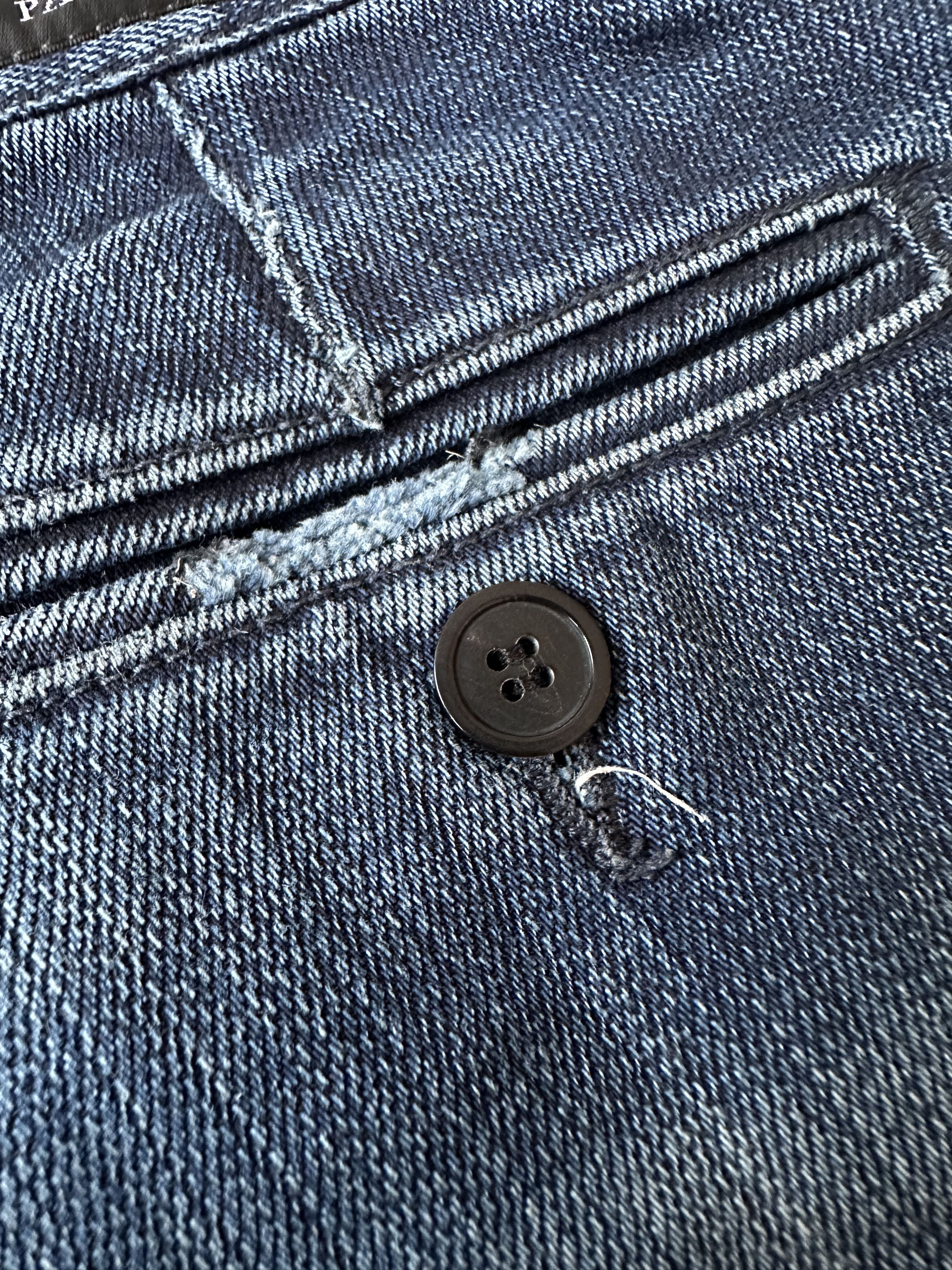 Balmain SS17 Balmain Navy Washed Biker Denim Oilver Roustreing Era Size US 31 - 7 Thumbnail