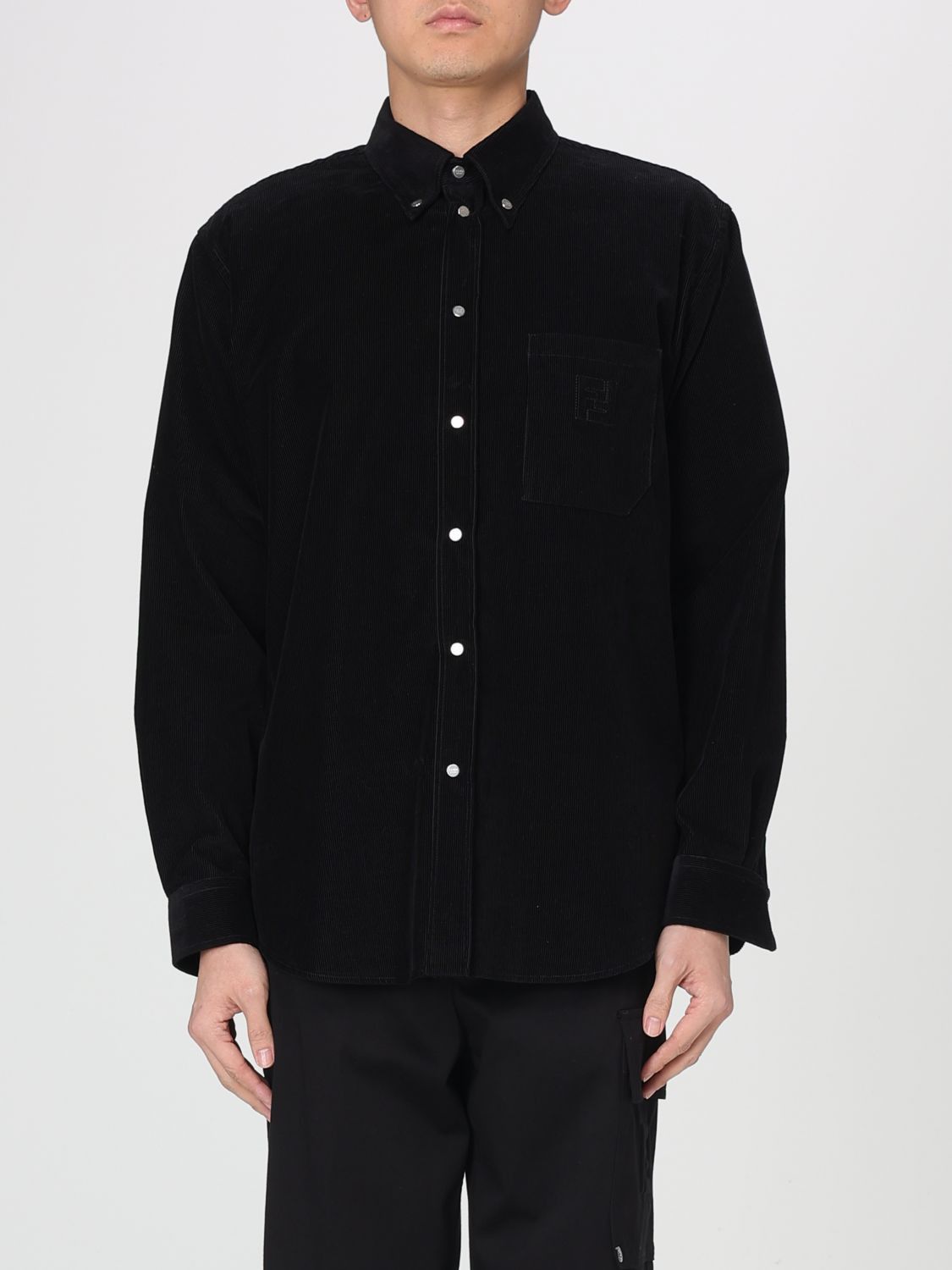 Fendi Fendi Shirt Men Black Size US XL / EU 56 / 4 - 1 Thumbnail