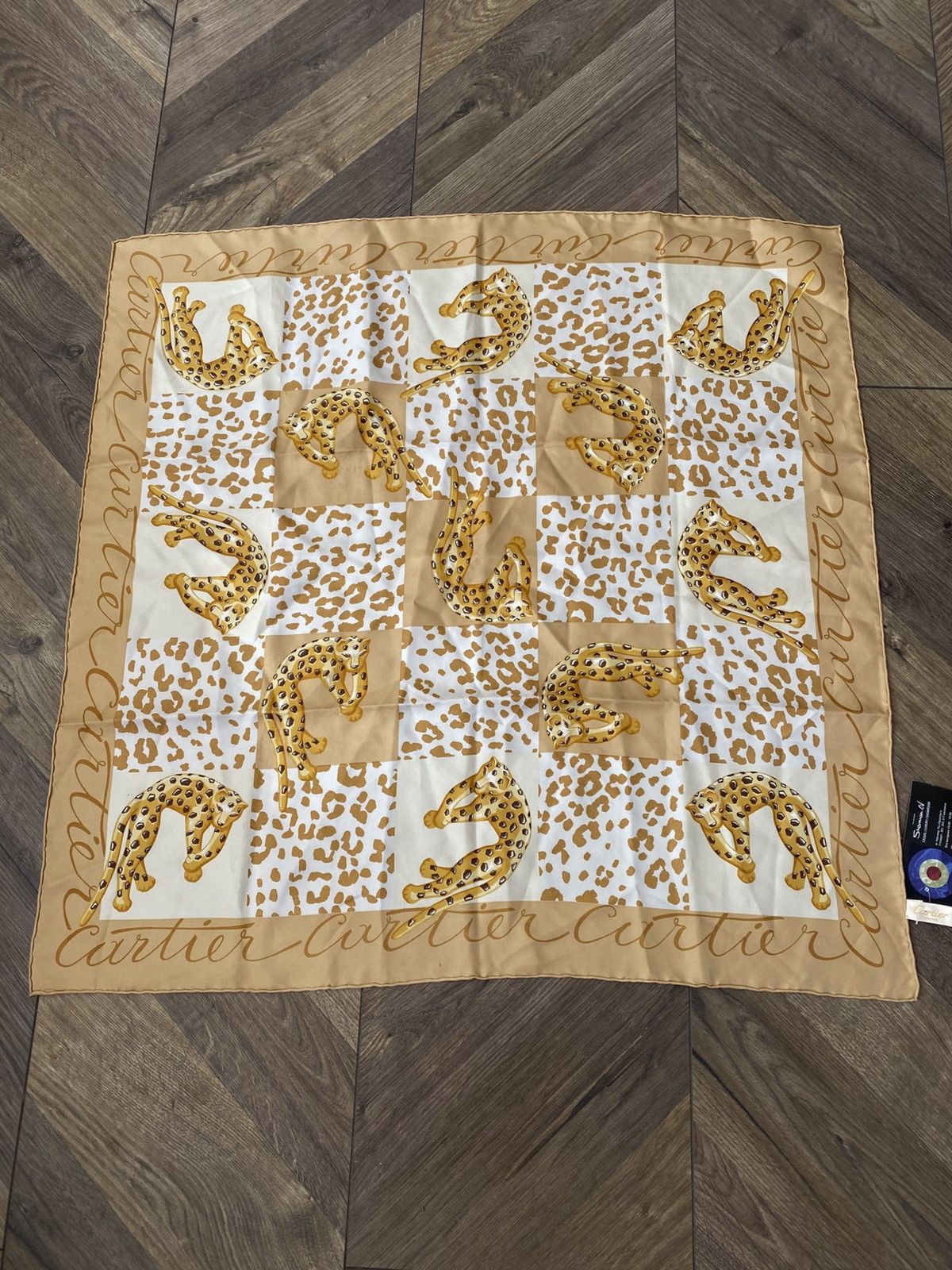 Cartier Vintage Cartier Silk Scarf Panther Size ONE SIZE - 4 Thumbnail