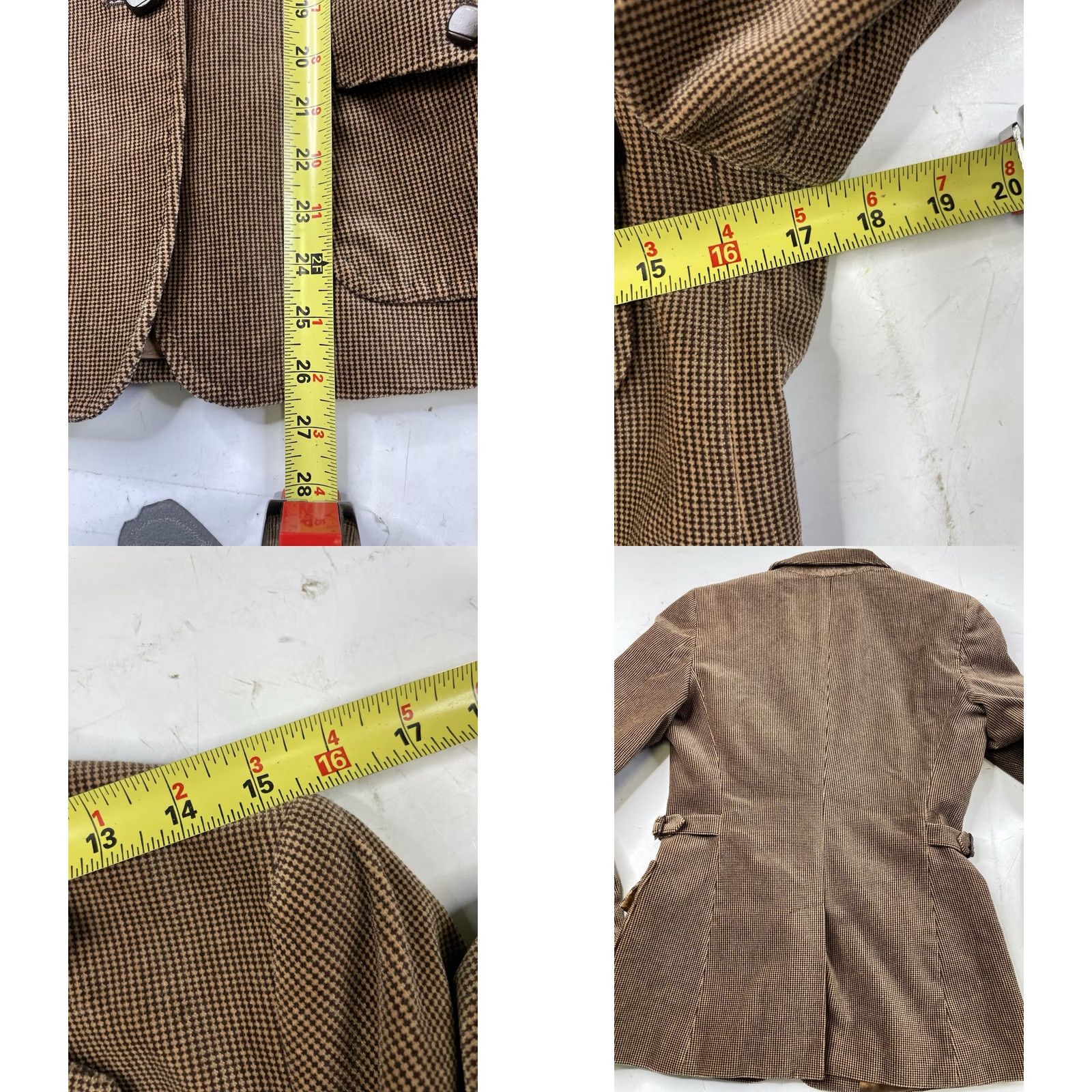 Max Mara MAX MARA Blazer Jacket Brown Plaid Women 4 Cotton Equestrian Military Blazer Notch Lined Single-Breasted Three-Button" Size S / US 4 / IT 40 - 8 Thumbnail