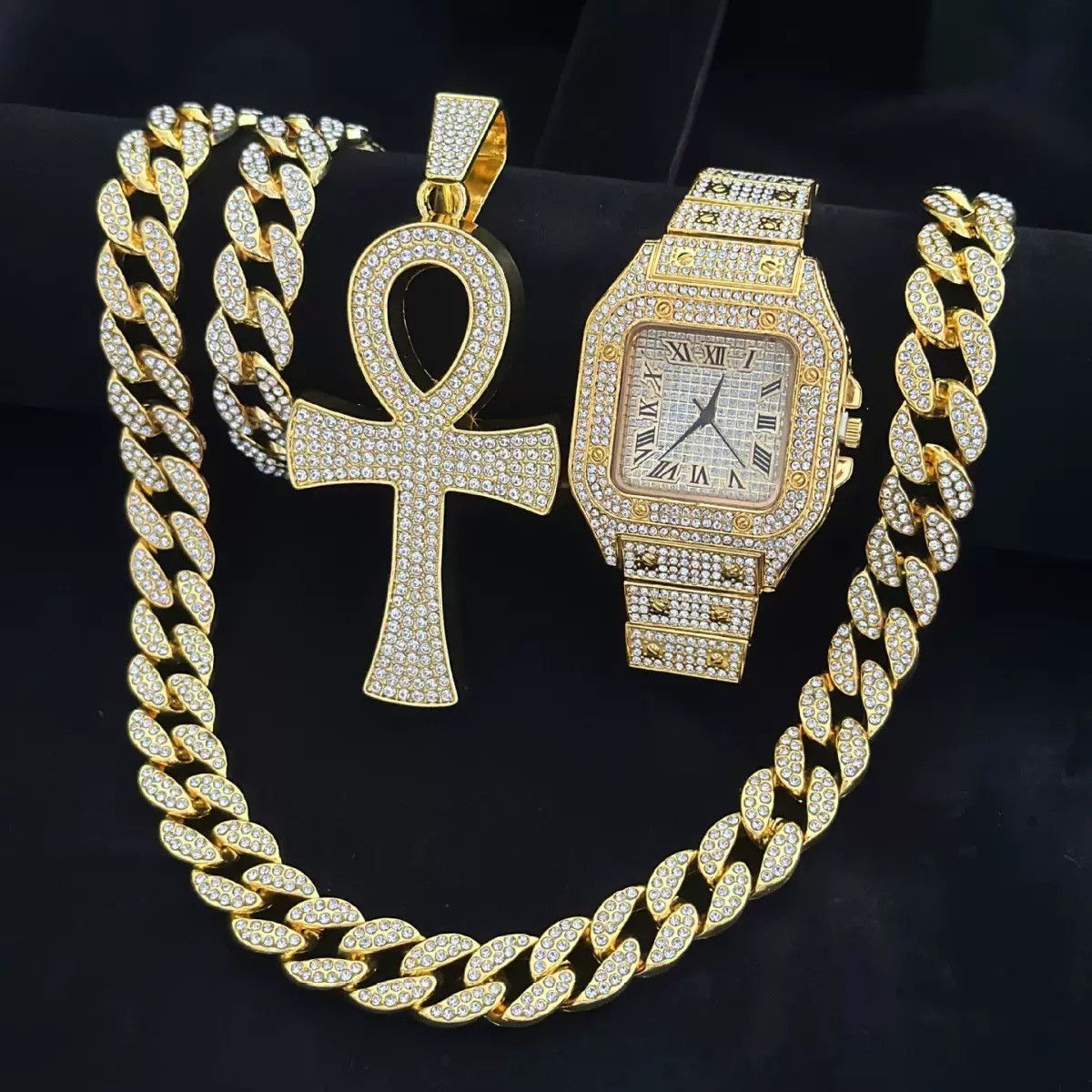 Other Hip-hop square watch Cuban chain pendant Size ONE SIZE - 1 Thumbnail