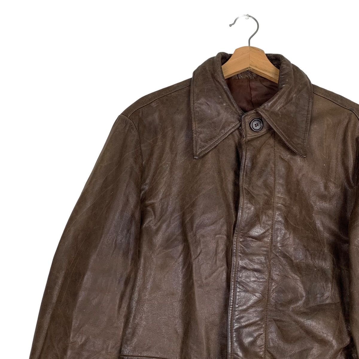 Japanese Brand Rare CIGAR BRANCH Genuine Leather Overcoat #0452-C21 Size US M / EU 48-50 / 2 - 6 Thumbnail