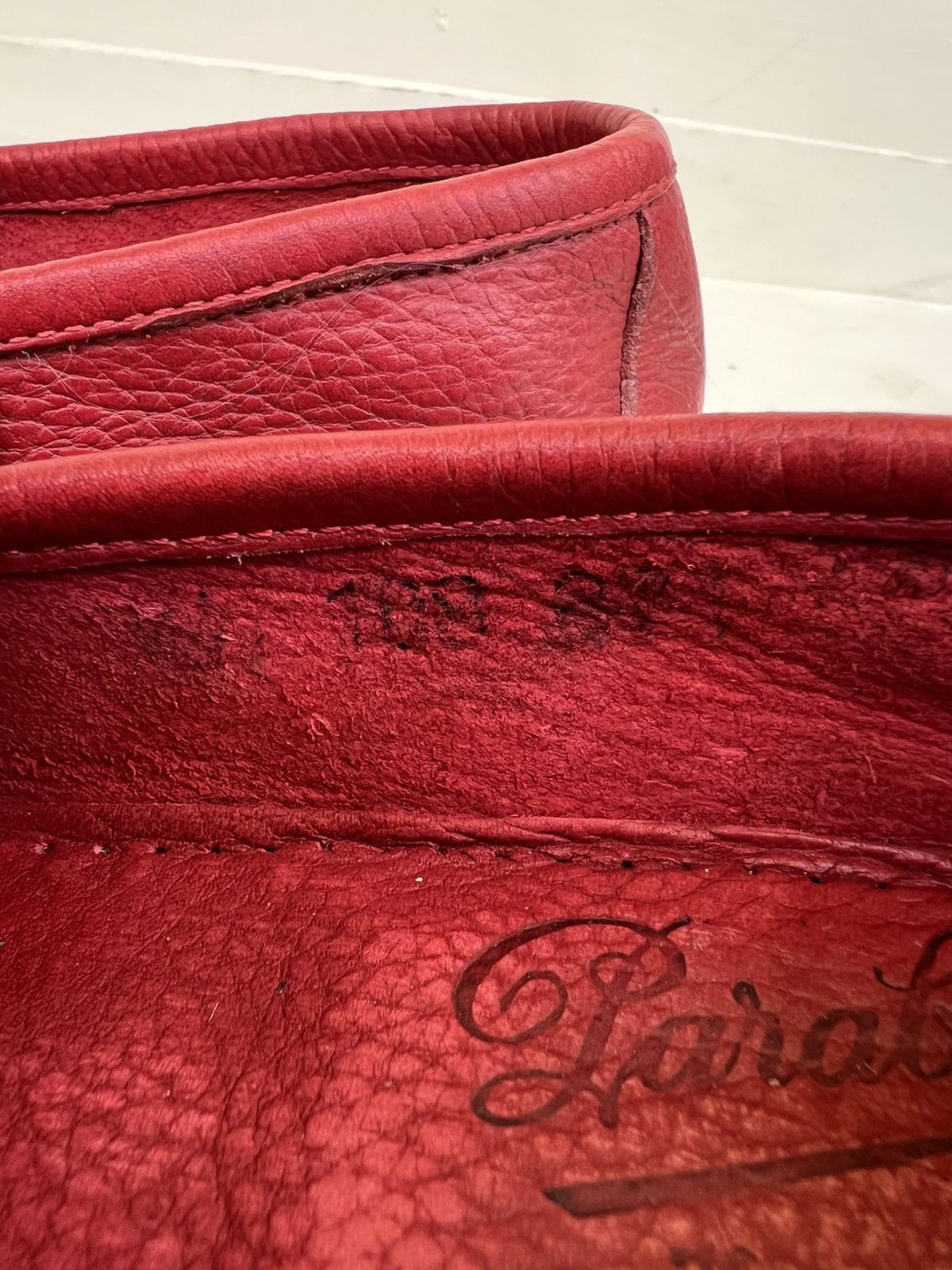 Paraboot Paraboot Veritable Mocassin Red Leather Boat Shoe Size US 7 / IT 37 - 18 Thumbnail
