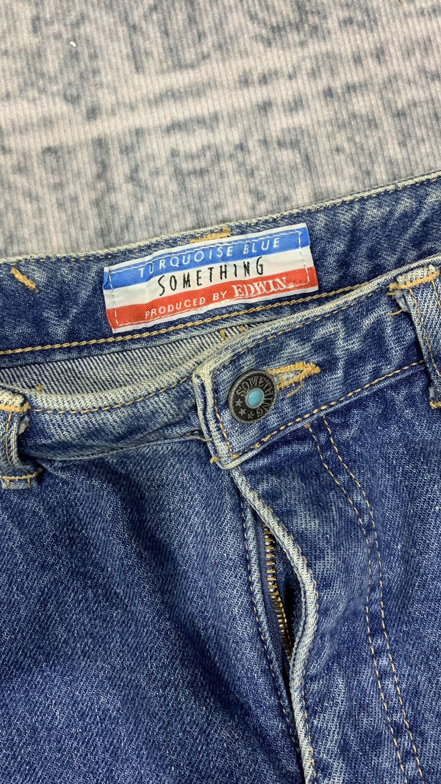 Indigo × Japanese Brand × Vintage 🔥Something Jeans Skinny 90s Size US 28 / EU 44 - 4 Thumbnail