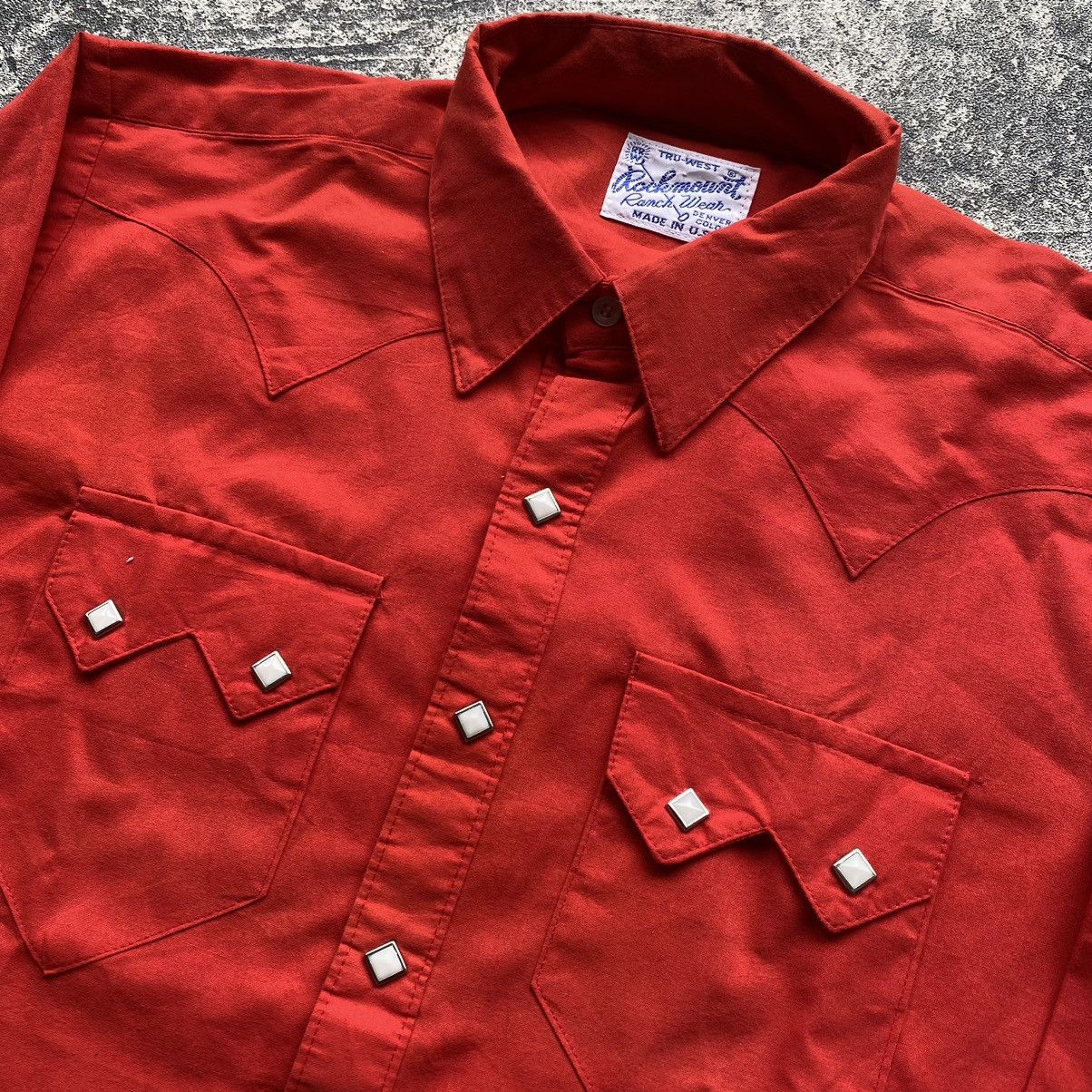 Rockmount Ranch Wear RED WESTERN SHIRT ROCKMOUNT RANCH WEAR 80s 1980s VINTAGE🔥 Size US XL / EU 56 / 4 - 6 Thumbnail