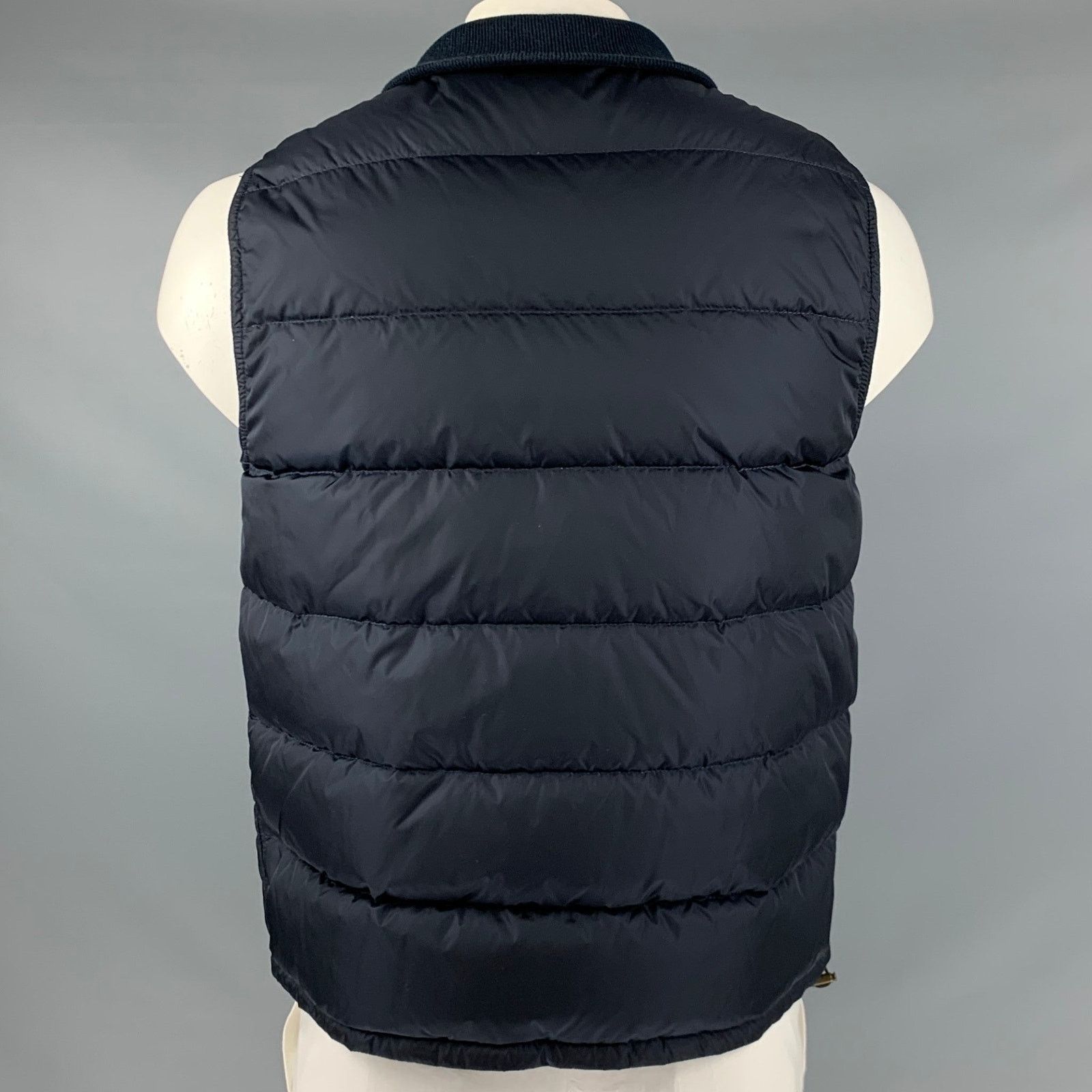 Paul Smith PAUL SMITH Size XL Navy Quilted Nylon Zip Up Vest Size US XL / EU 56 / 4 - 3 Thumbnail