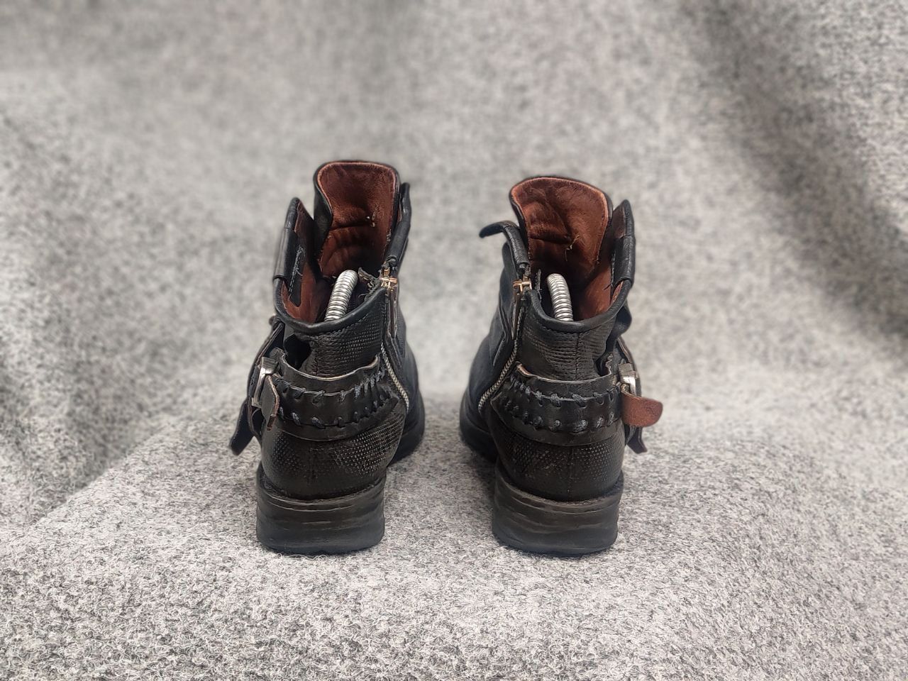 A.S.98 A.S.98 Vintage Durable Leather Zip buckles Ankle Boots Size US 6 / IT 36 - 13 Thumbnail