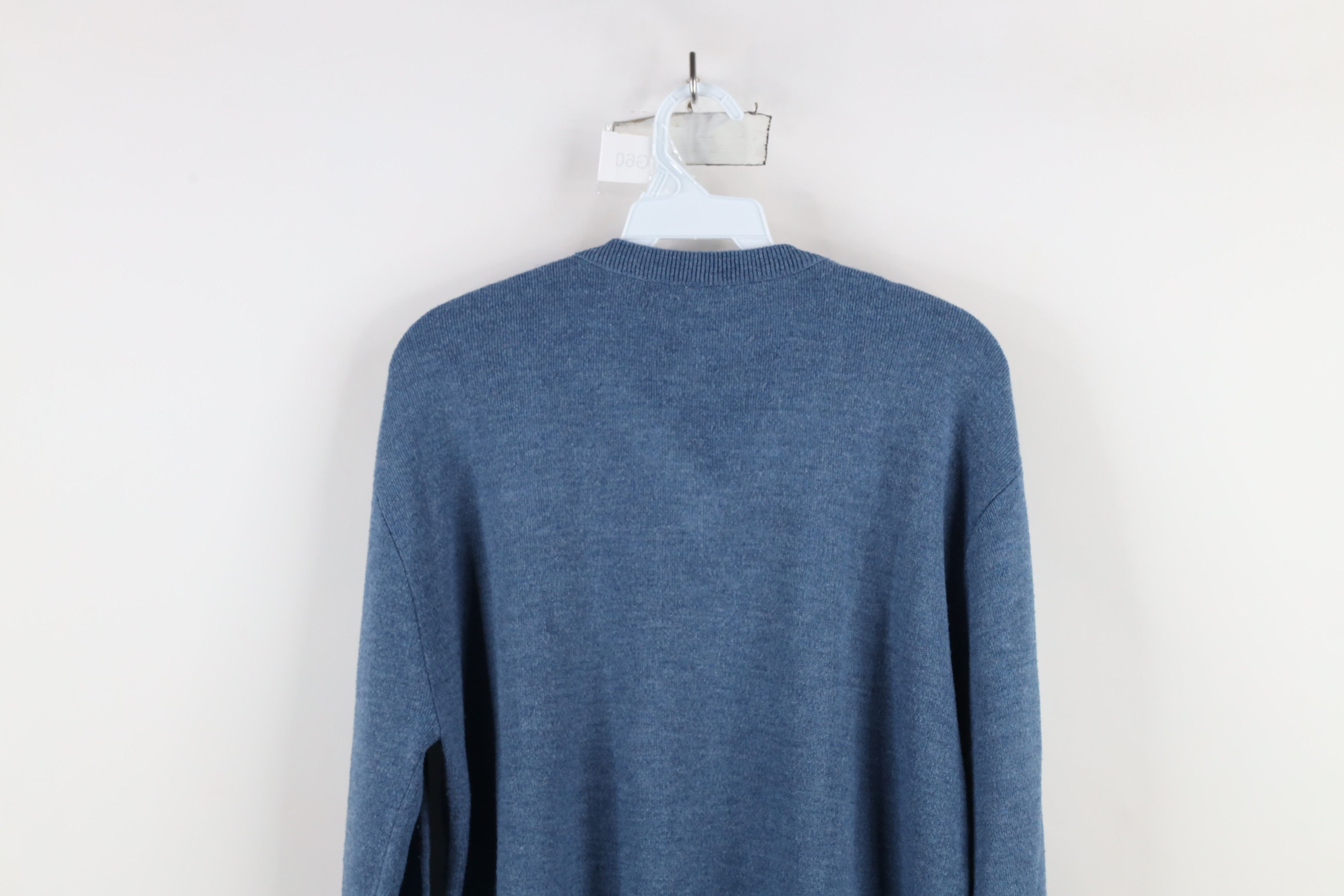 Vintage Vintage 70s Streetwear Knit V-Neck Sweater Blue Acrylic USA Size US XL / EU 56 / 4 - 9 Thumbnail