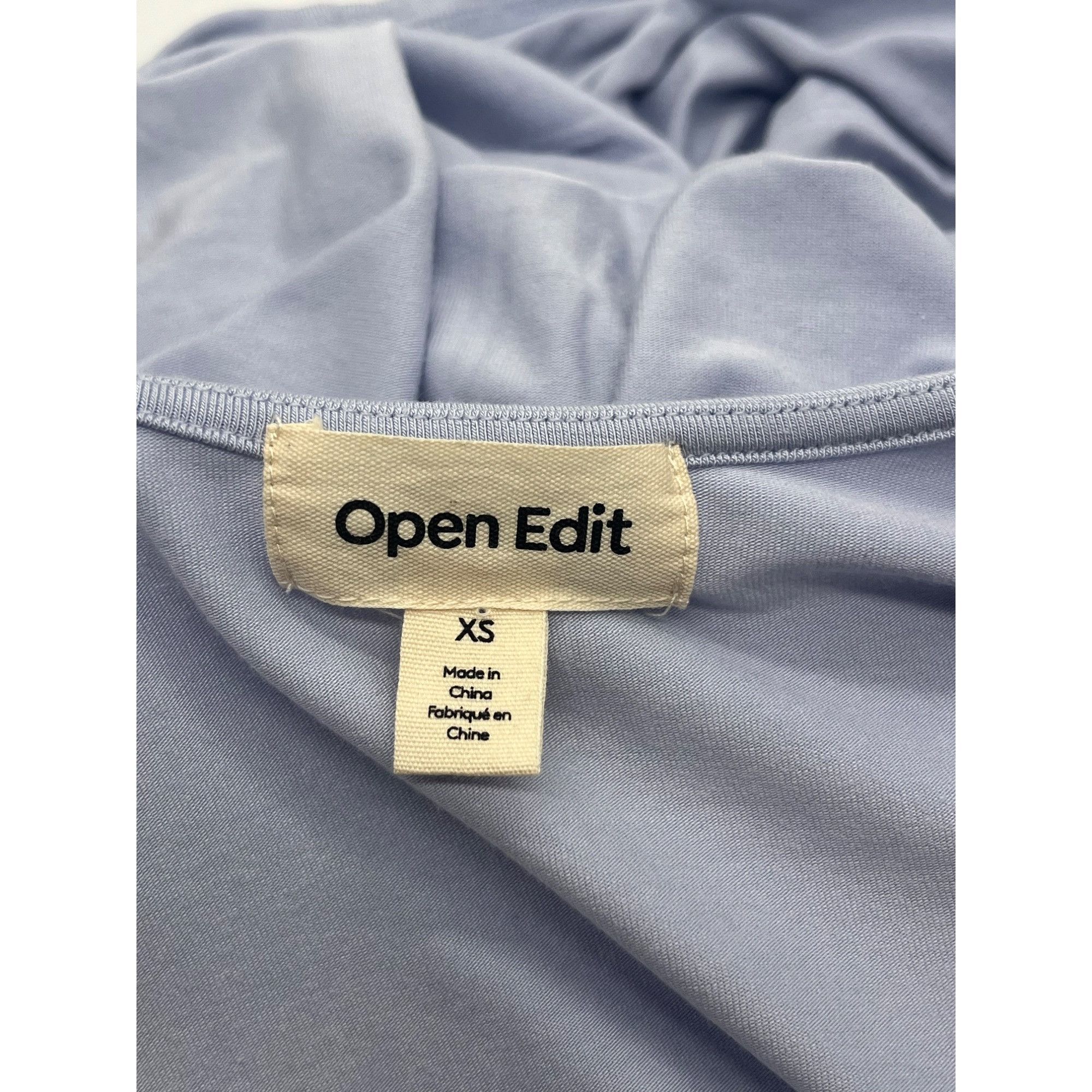 Other Open Edit Strong Shoulder Body-con Minidress In Blue Feather Size XS / US 0-2 / IT 36-38 - 6 Thumbnail