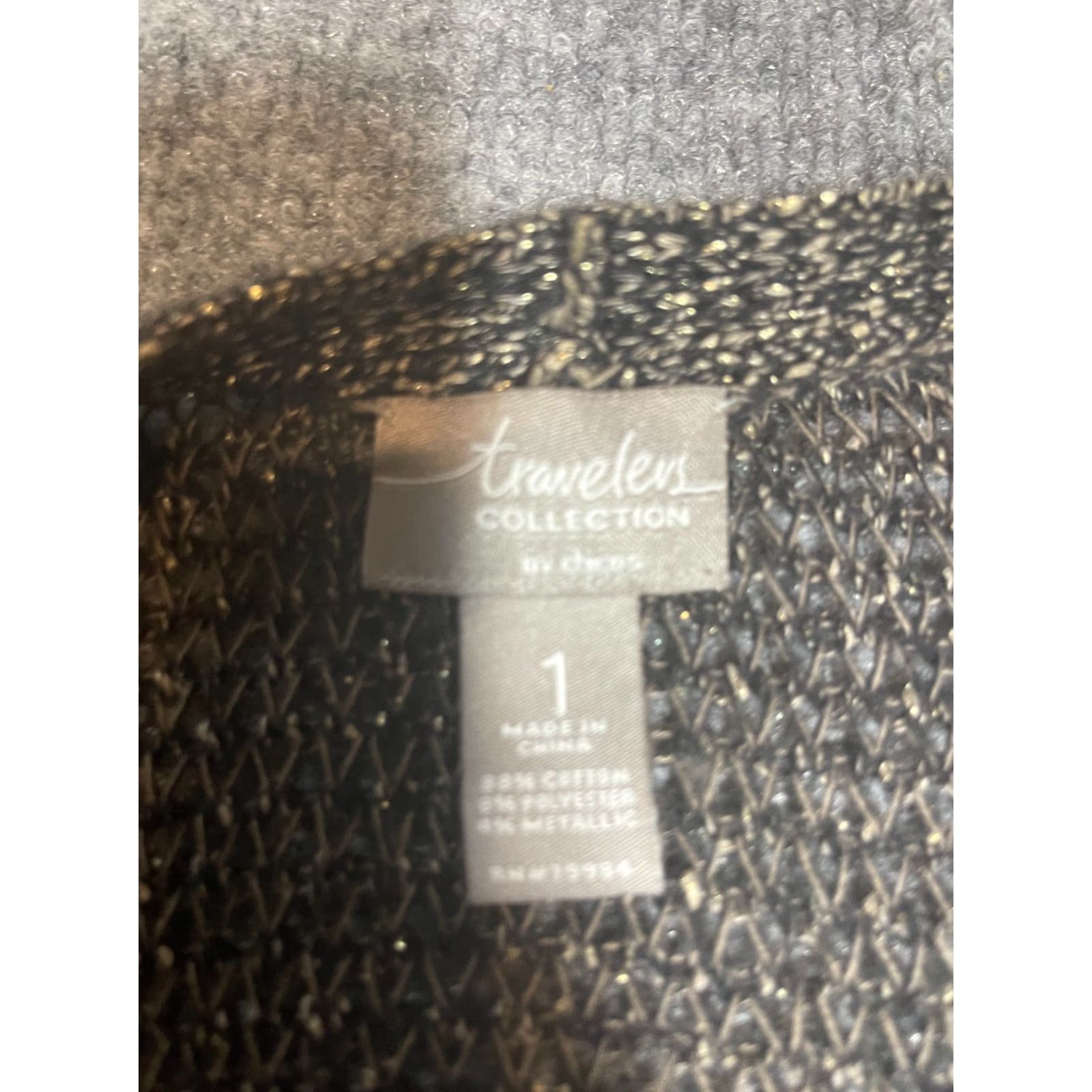 Vintage CHICO'S Cardigan Cover Up Top Womens Size 1 Gray Open Front Knit Blouse Knit Open Front Sleeve Short Sleeve Collared Regular Women BLOUSE Size XS / US 0-2 / IT 36-38 - 4 Thumbnail
