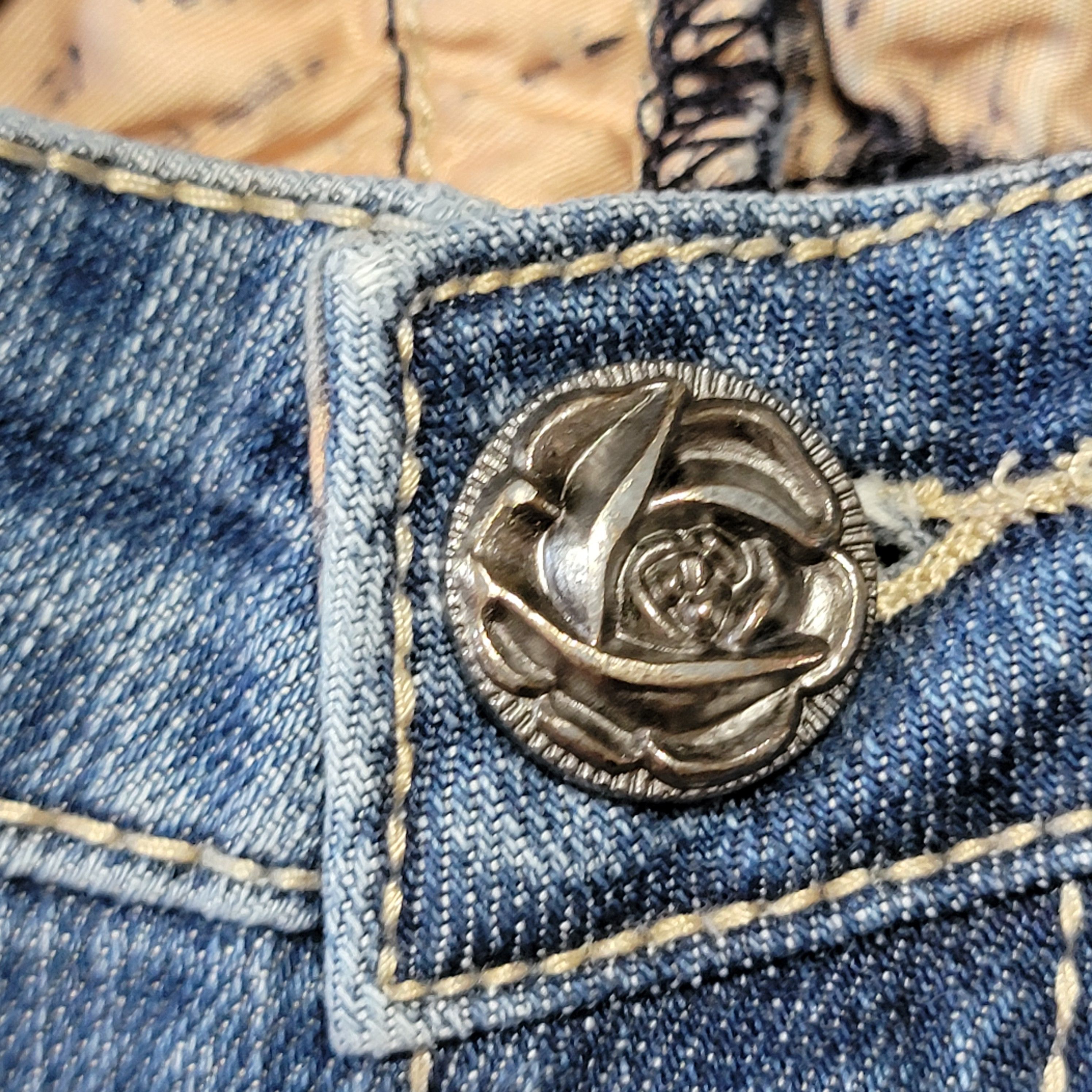 Other Adiktd Denim Jeans Rose & Bling Pockets - Size 2/W27 Size 28" / US 6 / IT 42 - 4 Thumbnail