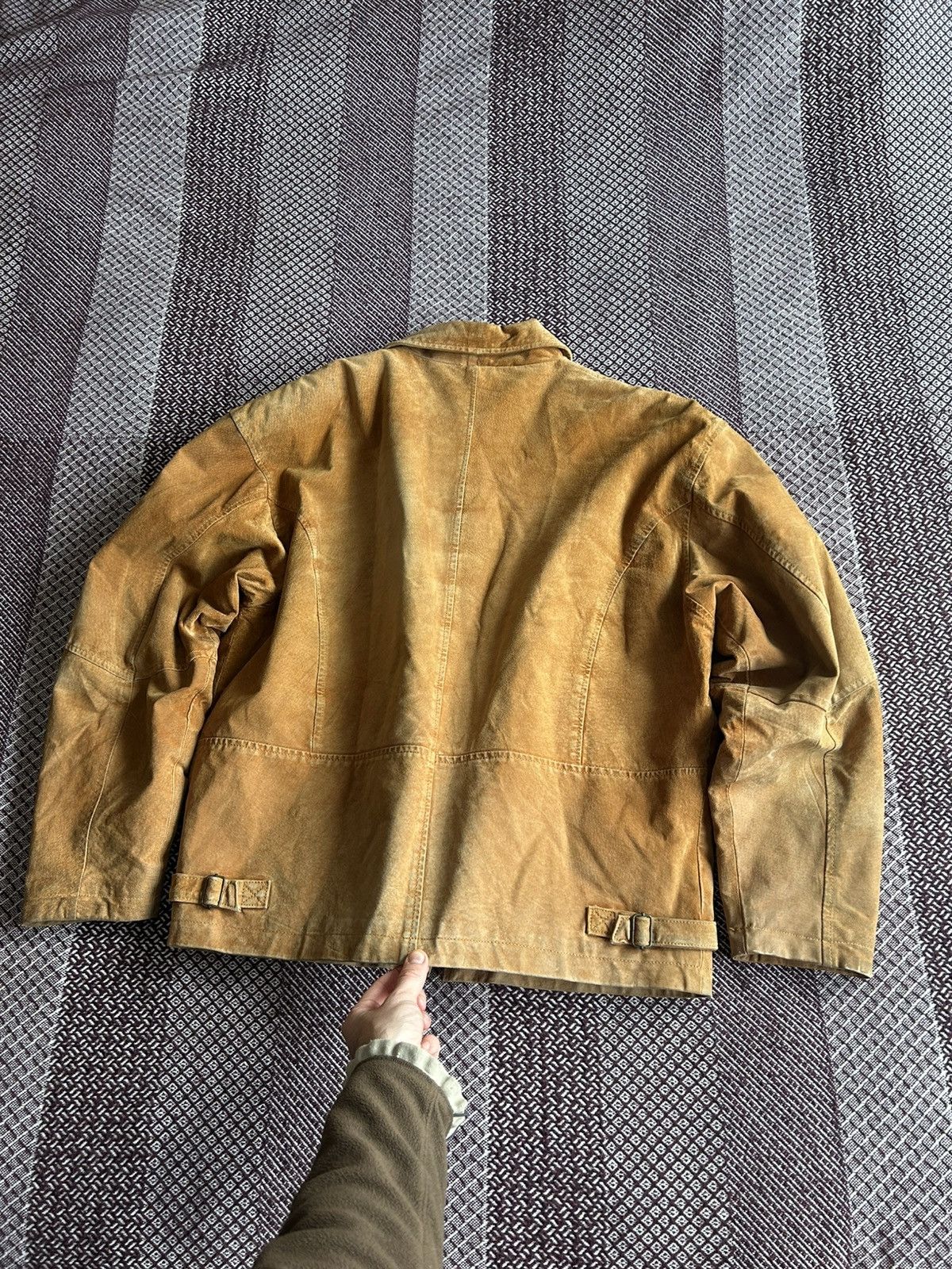 Vintage Vintage Hudson Real Leather Jacket Sun Faded Washed Size L Size US L / EU 52-54 / 3 - 15 Thumbnail