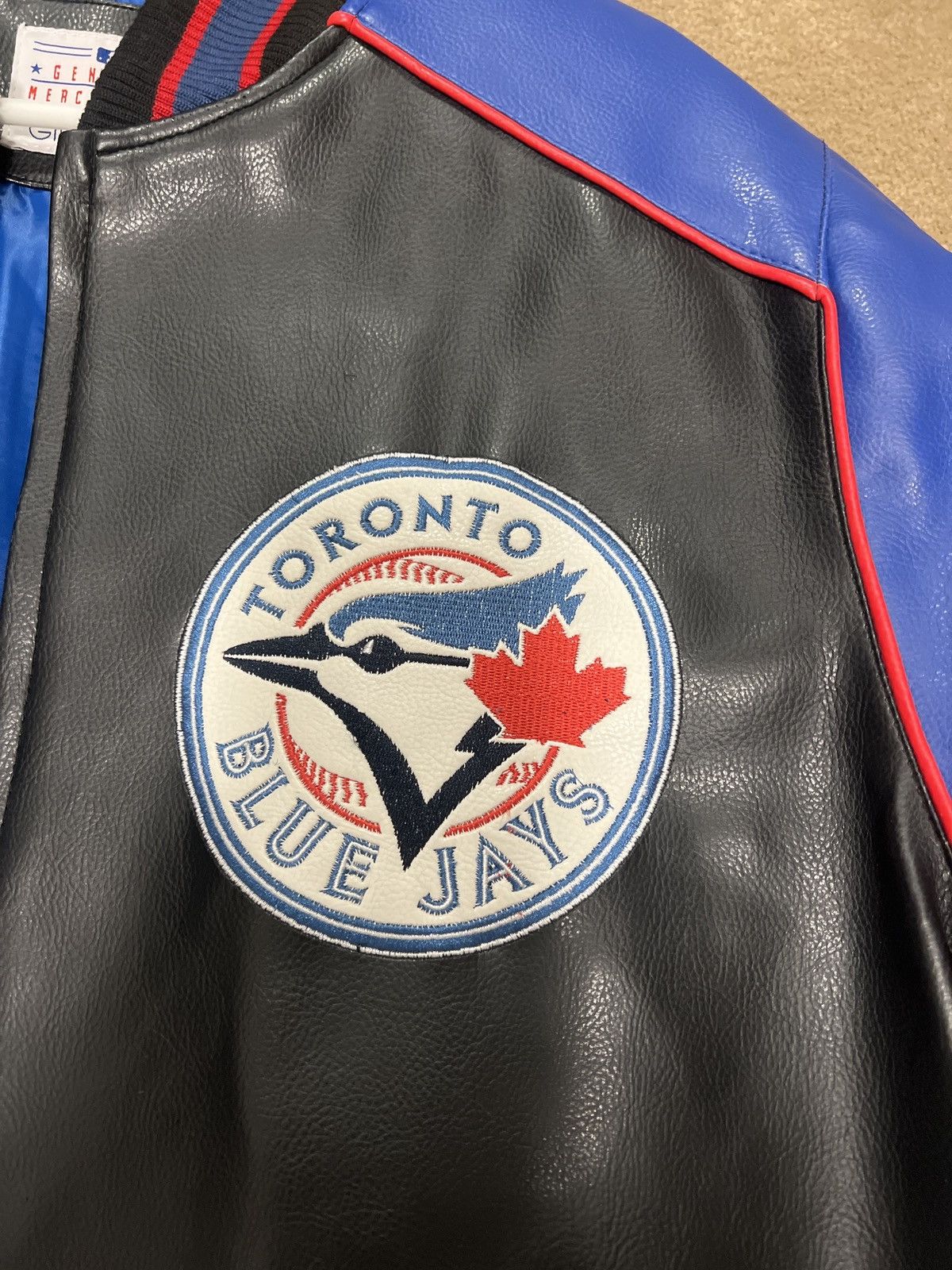 MLB × Vintage Vintage Bluejays MLB post game leather jacket by Carl Banks Size US M / EU 48-50 / 2 - 3 Thumbnail
