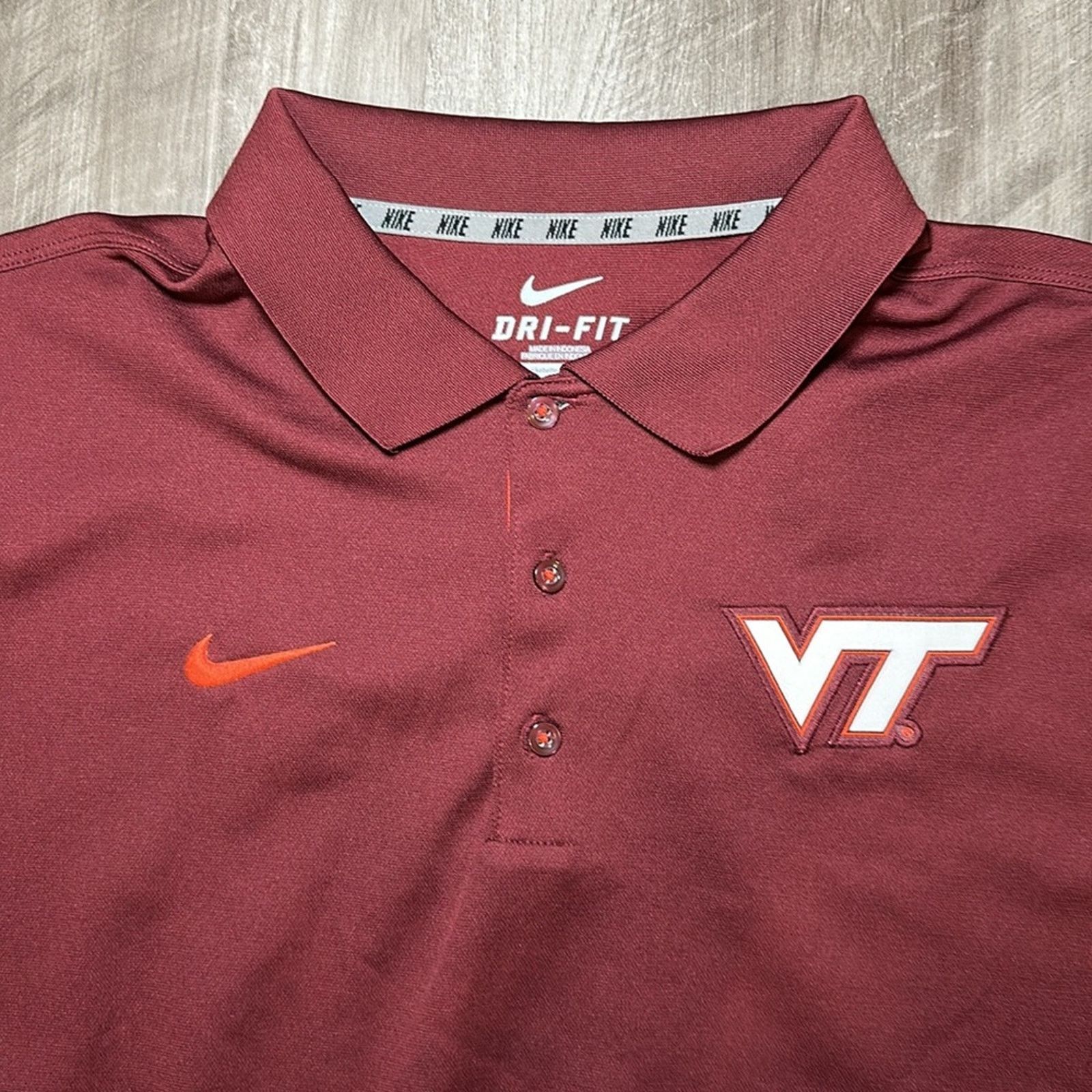 Nike Virginia Tech Hokies Nike Dri Fit Polo - 2XL Size US XXL / EU 58 / 5 - 5 Thumbnail
