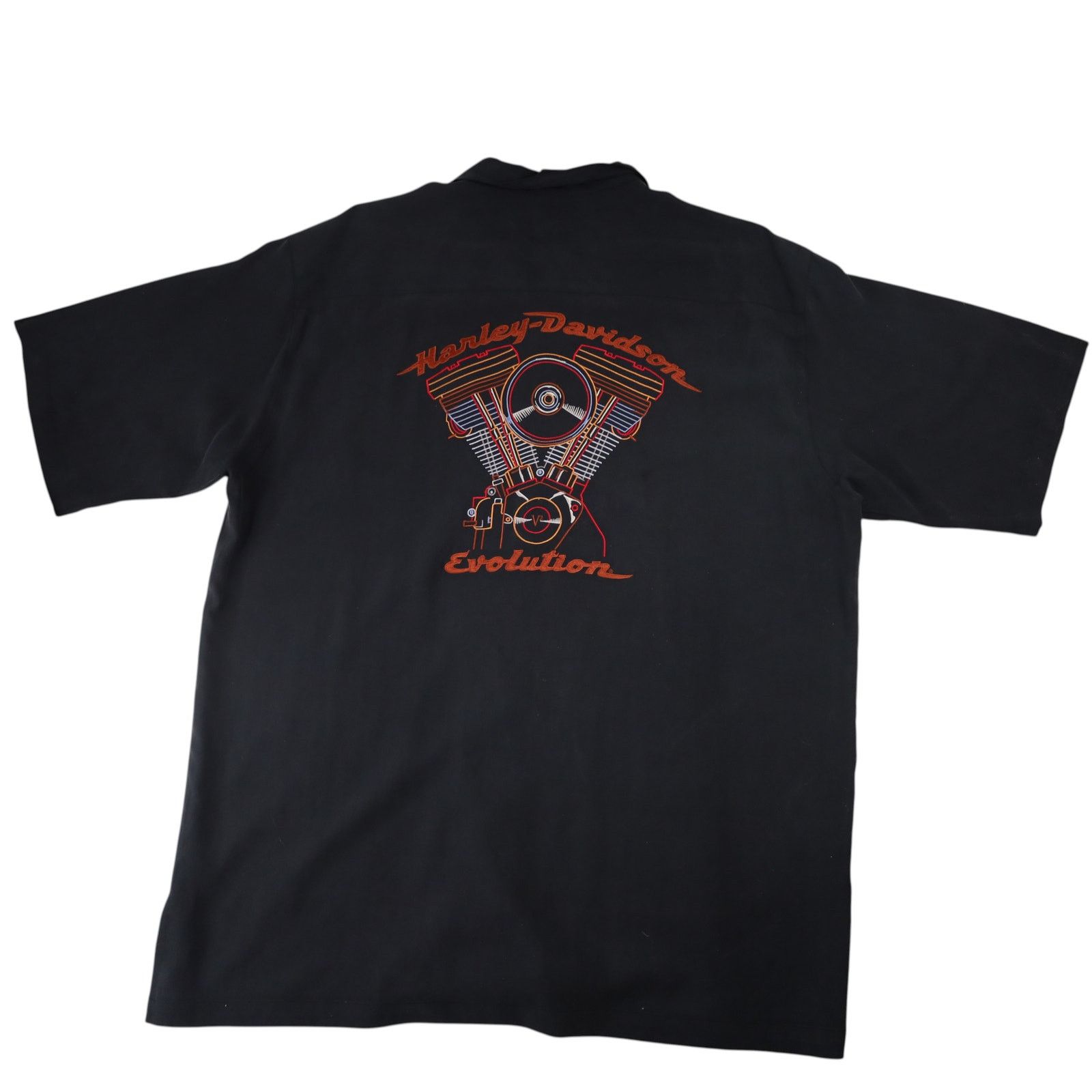 Harley Davidson × Tori Richard × Vintage VTG Harley Davidson x Tori Richards Embroidered Silk Shirt Size US XL / EU 56 / 4 - 10 Thumbnail