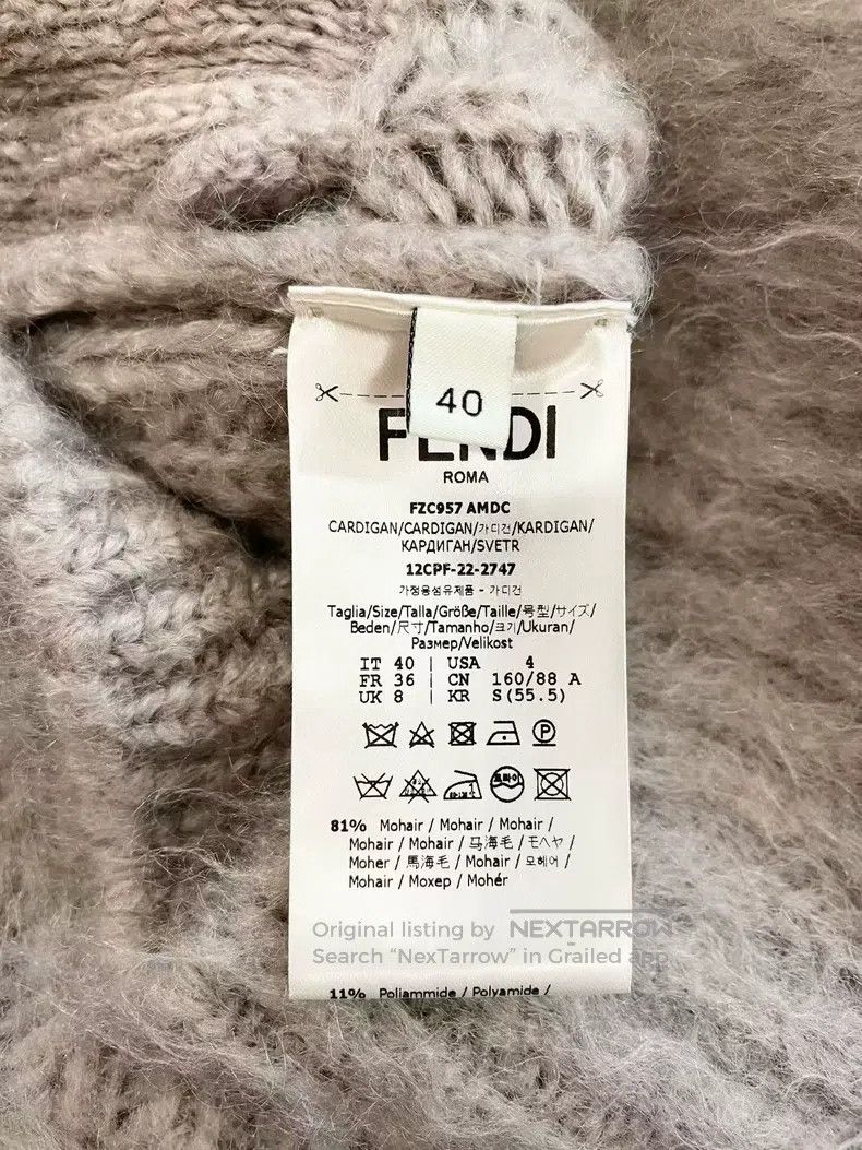 Fendi Fendi Mid-length Mohair Wool Knit Coat Size XS / US 0-2 / IT 36-38 - 6 Thumbnail
