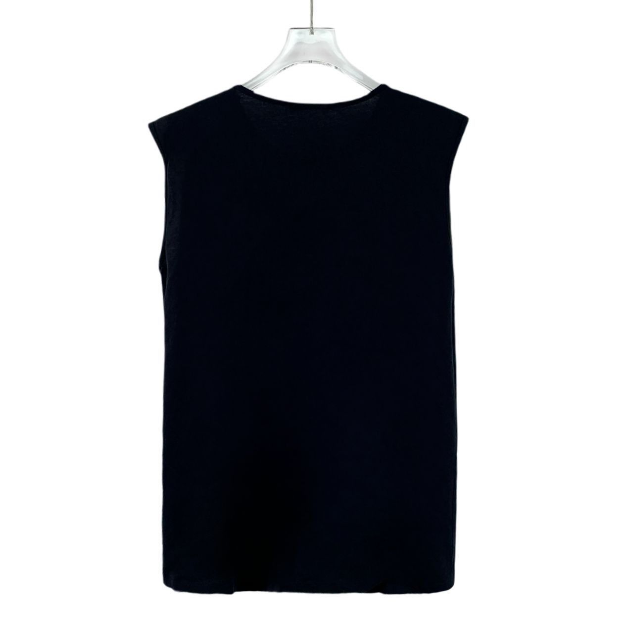 Balmain Balmain Black Cotton Sleeveless Top With Gold Button Details Size S / US 4 / IT 40 - 8 Thumbnail