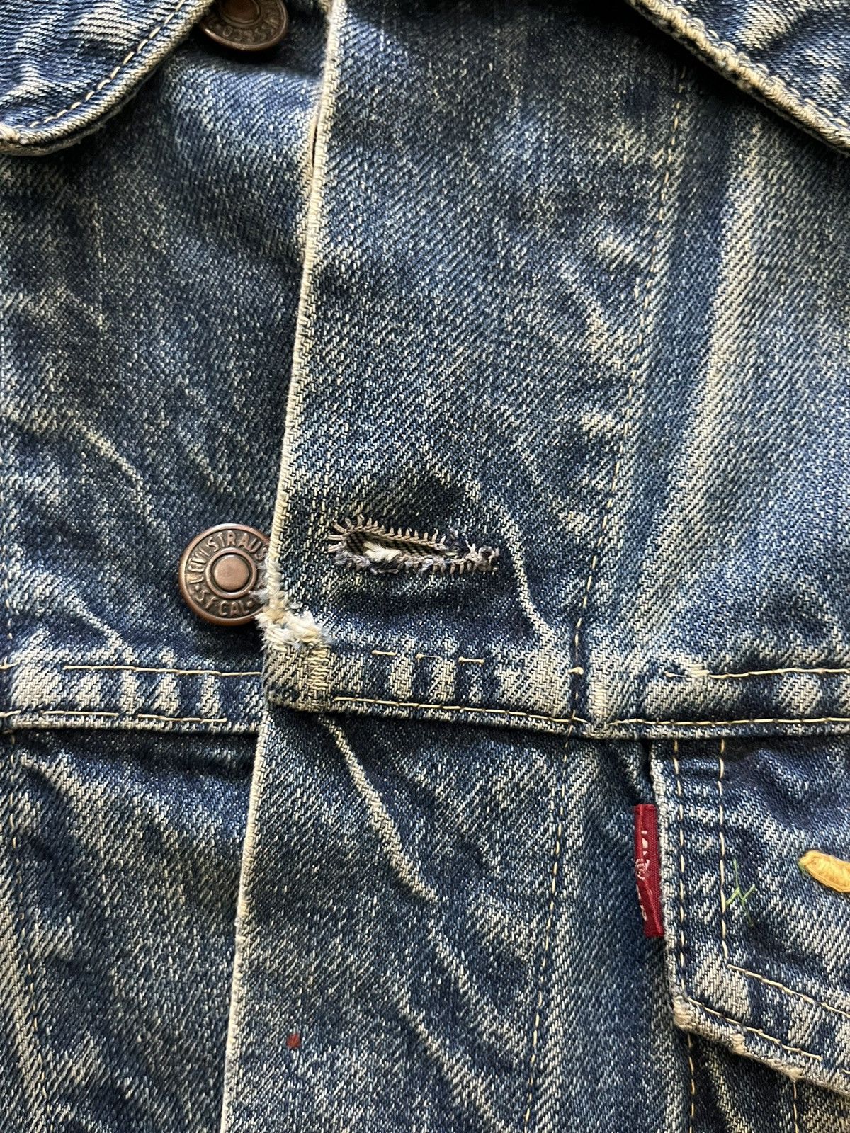 Levi's vintage 1960's levis 70505 trucker denim "TRASH" jacket Size US M / EU 48-50 / 2 - 15 Thumbnail