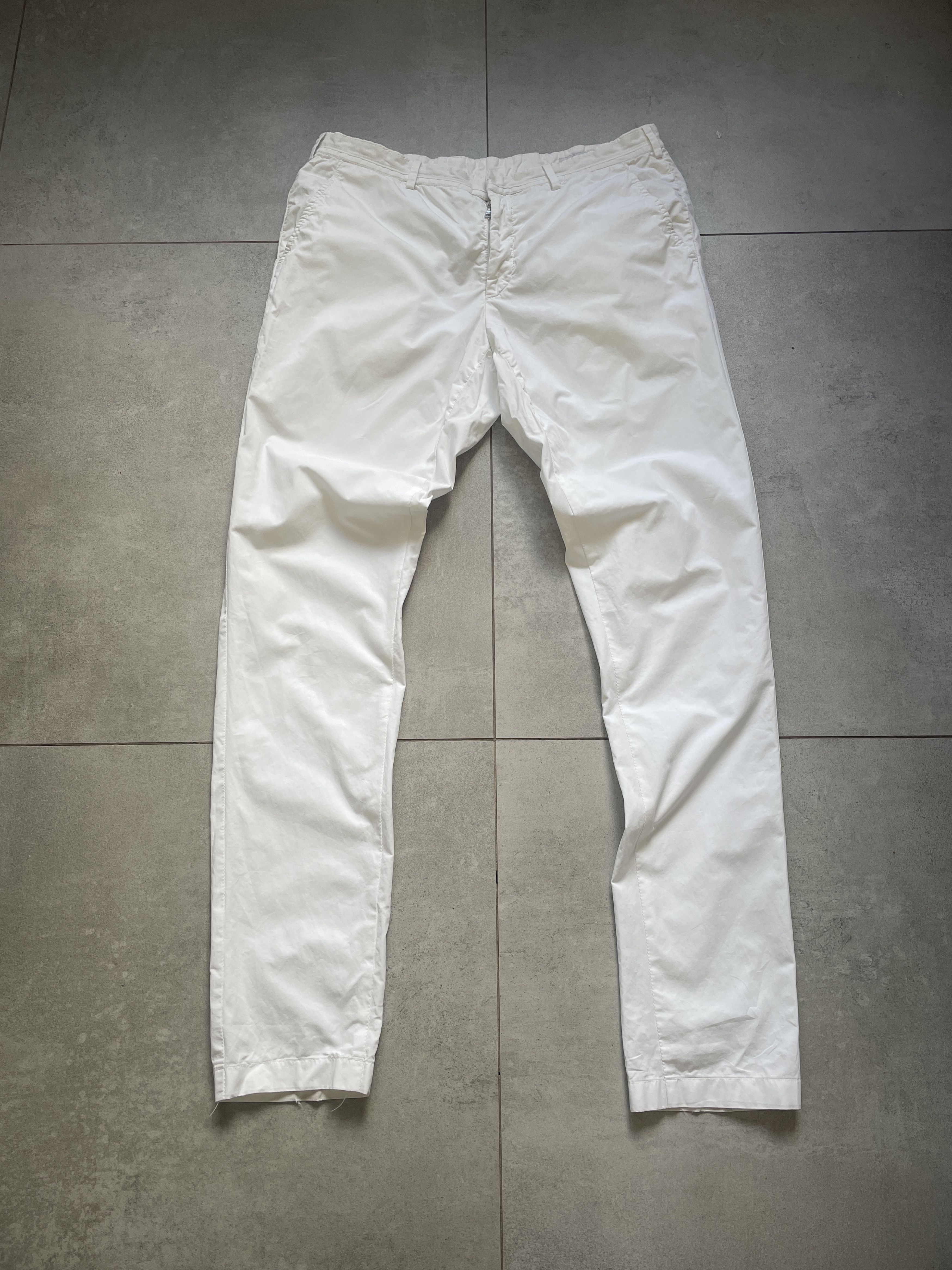 Prada Y2K PRADA MILANO WHITE SLIM FIT CHINO TROUSERS Size US 34 / EU 50 - 2 Thumbnail