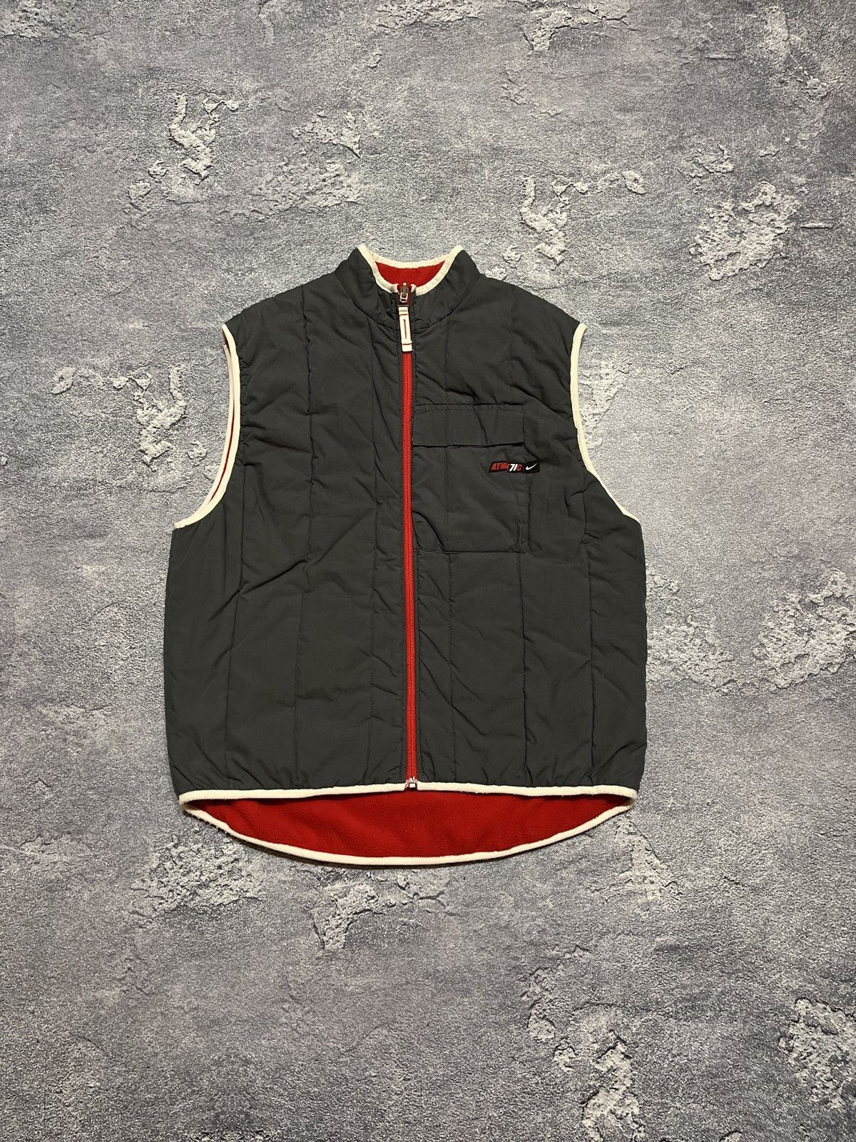 Nike × Vintage Nike Vintage Reversible Vest Red & Gray 90s Size US M / EU 48-50 / 2 - 3 Thumbnail