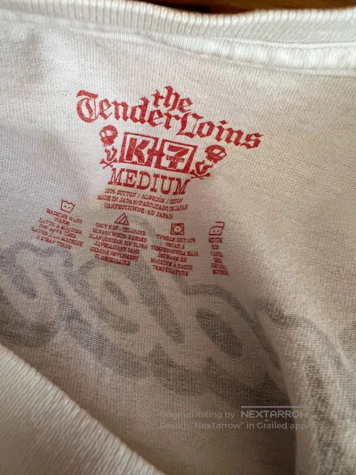 tenderloin white graphic short sleeve t-shirt.