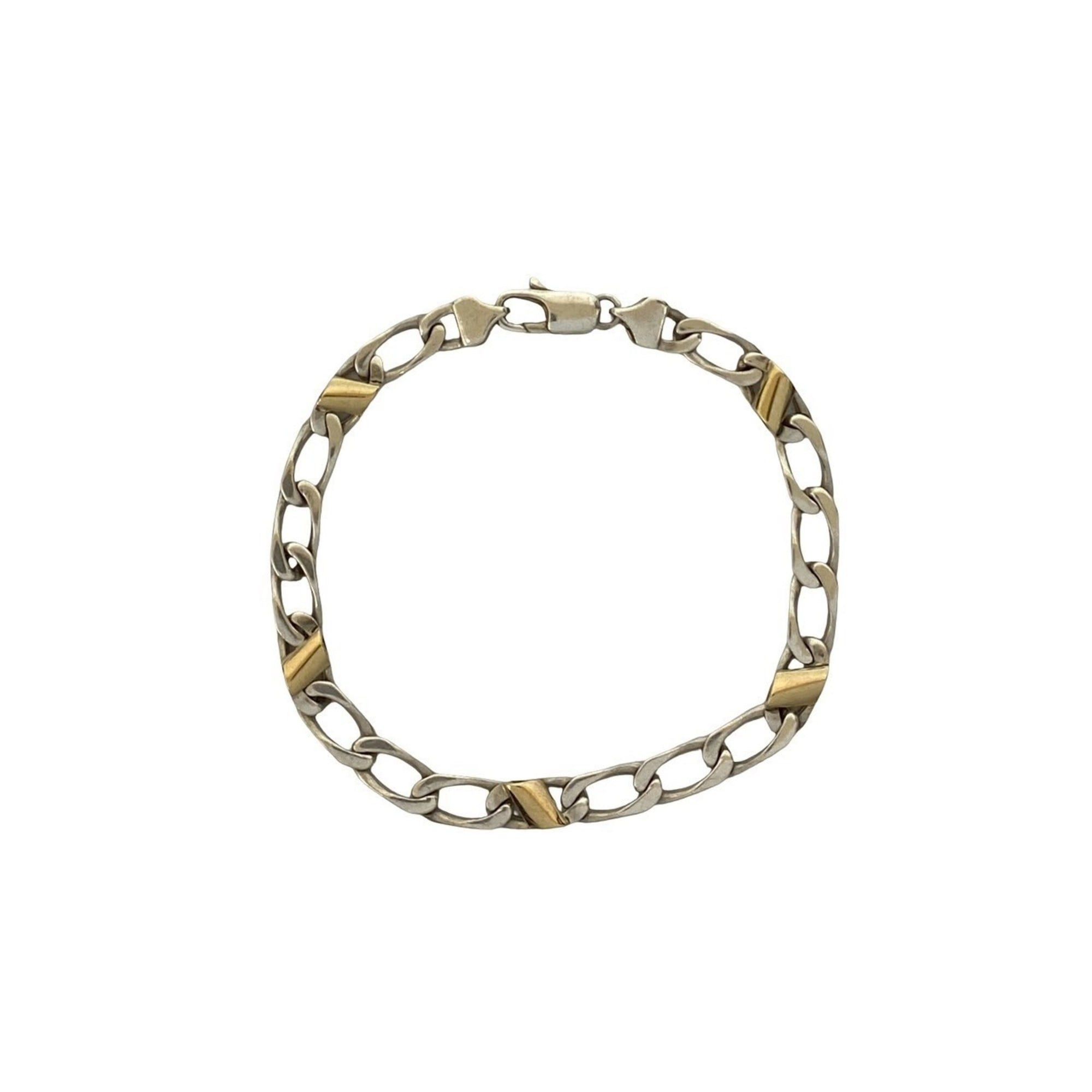 Tiffany & Co. Tiffany & Co. Flat Link Bracelet Figaro Chain sv925 