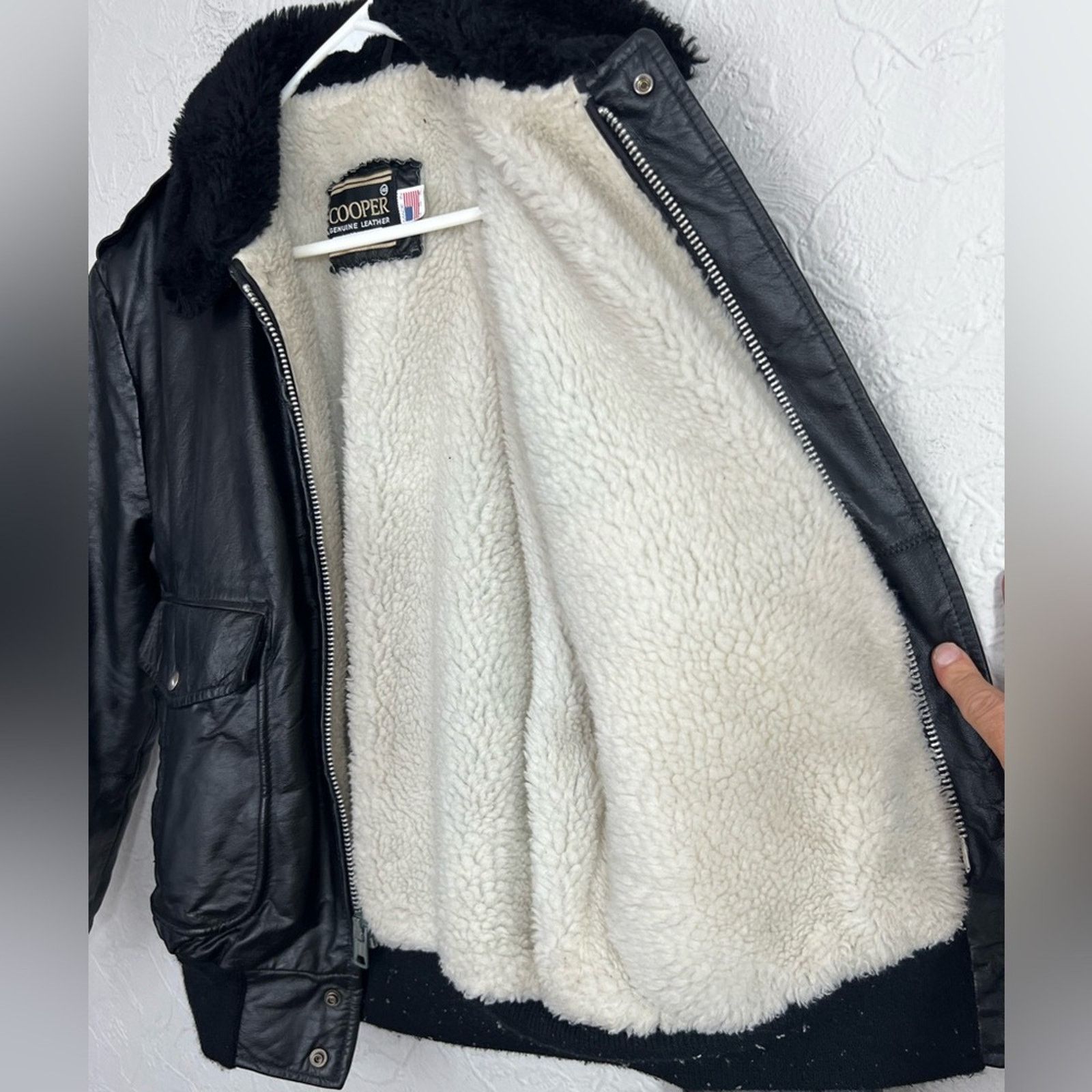 Cooper Sportswear Leather Bomber Jacket Size 48 MADE IN USA