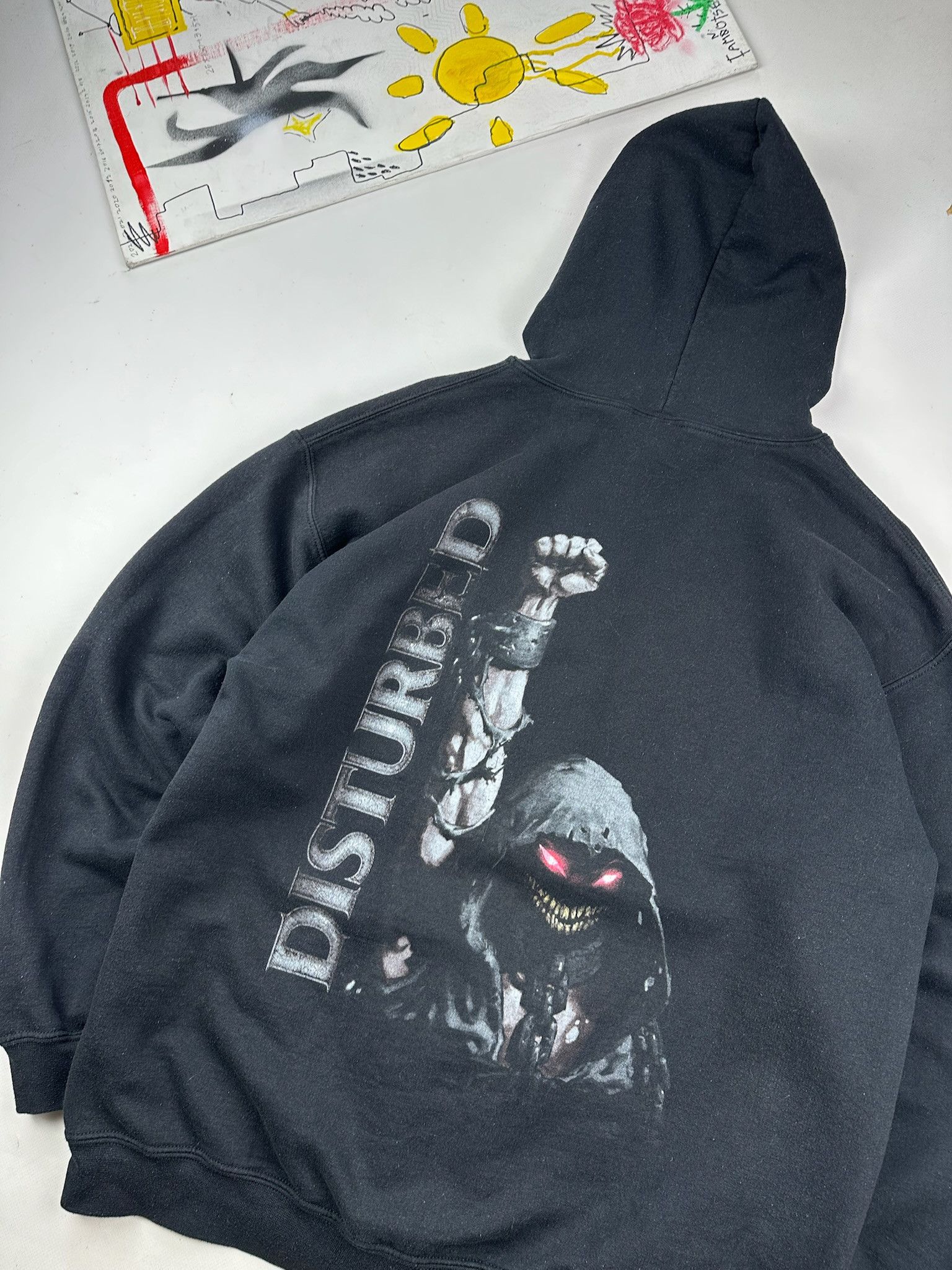 Band Tees Vintage Disturbed Black Hoodie (System of a Down) Size US L / EU 52-54 / 3 - 9 Thumbnail
