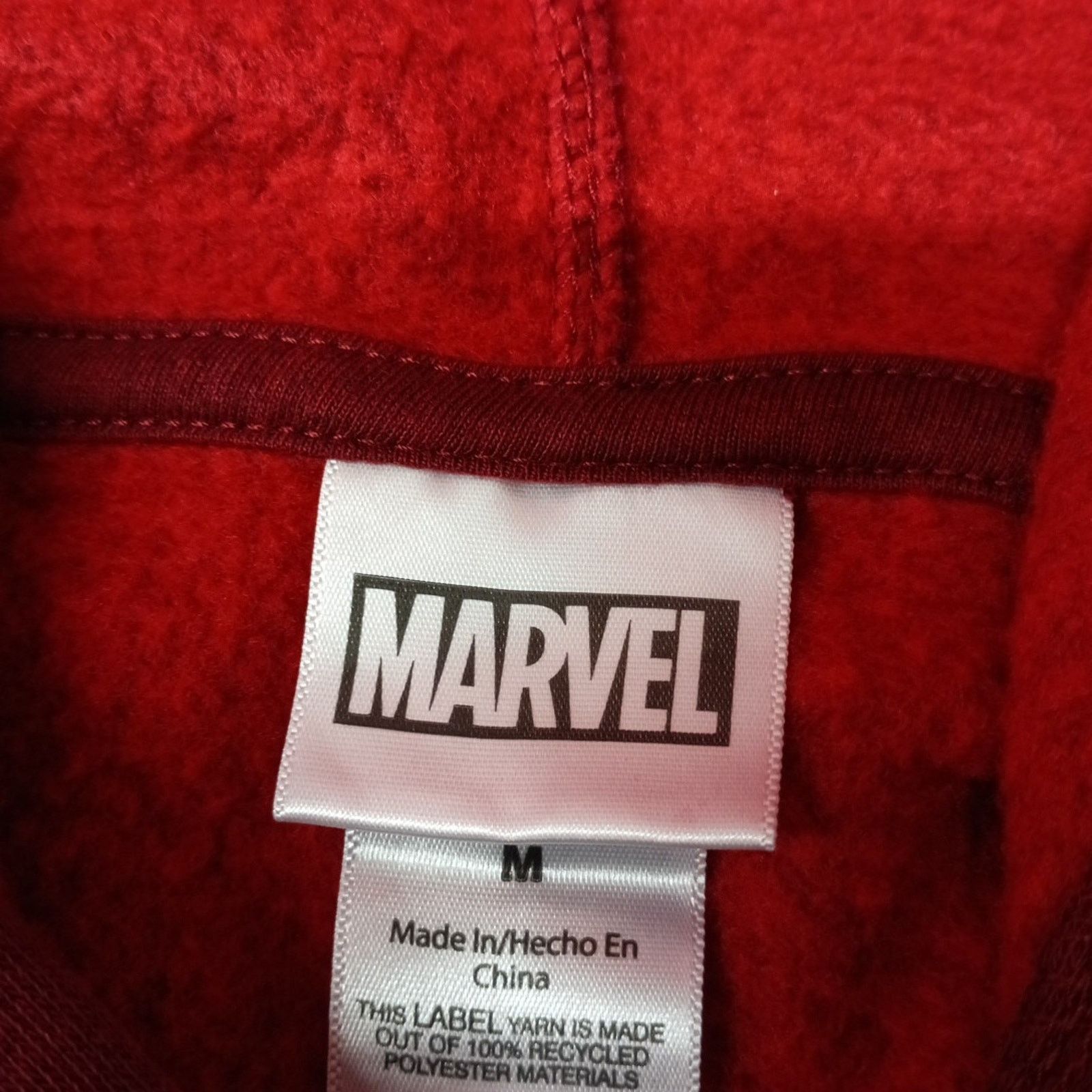 Marvel Comics Marvel Spider-Man Hoodie Red Logo Men's M Medium Pockets Size US M / EU 48-50 / 2 - 5 Thumbnail