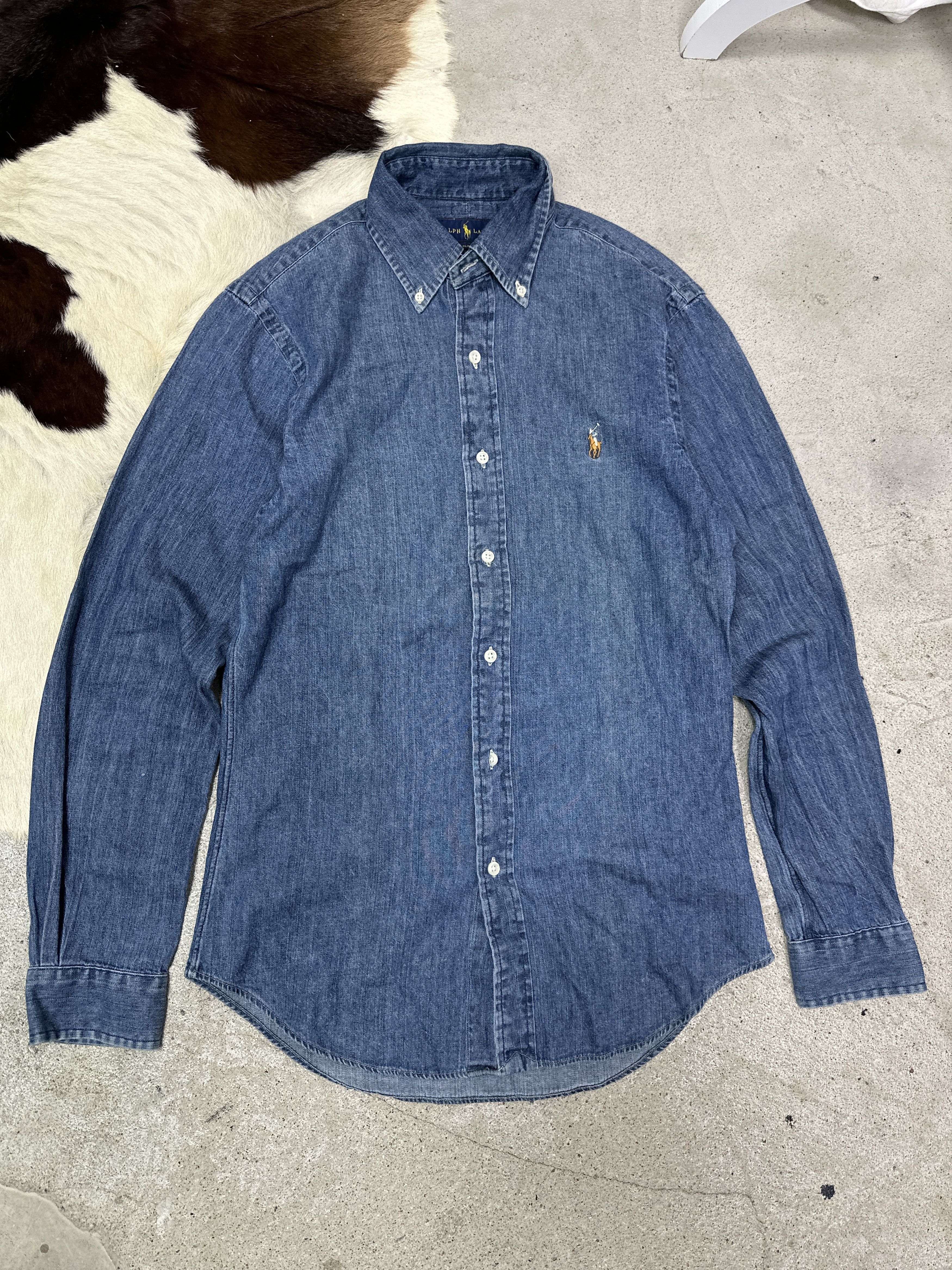 Vintage Denim Old Money Preppy Polo Ralph Lauren Shirt 00s
