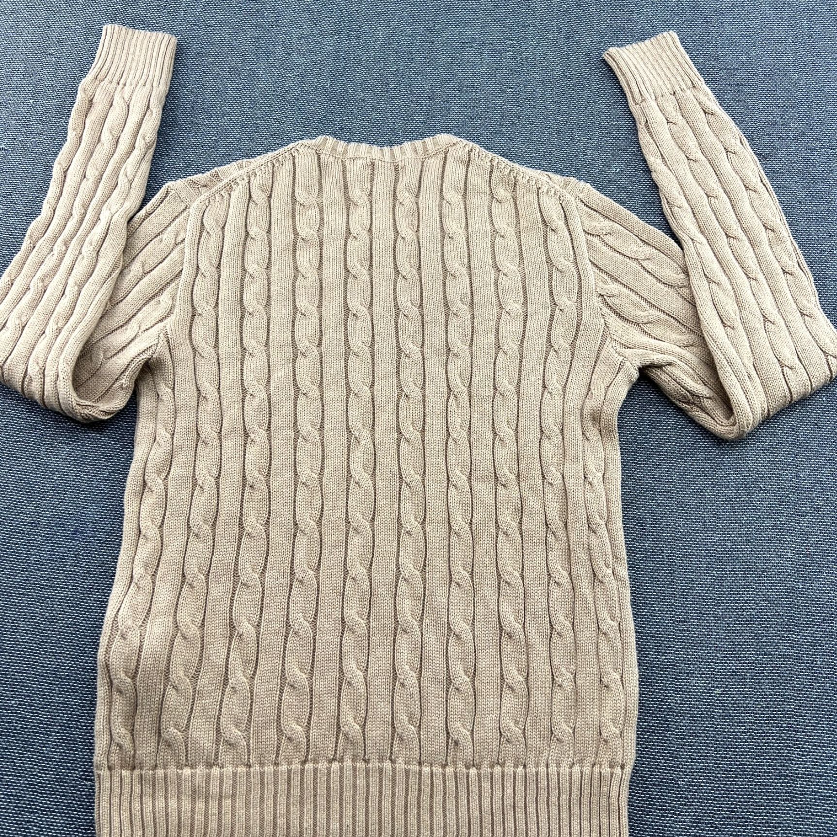 Polo Ralph Lauren Polo Ralph Lauren Womens Sweater Small Beige Cable Knit Jumper Crewneck Size S / US 4 / IT 40 - 3 Thumbnail