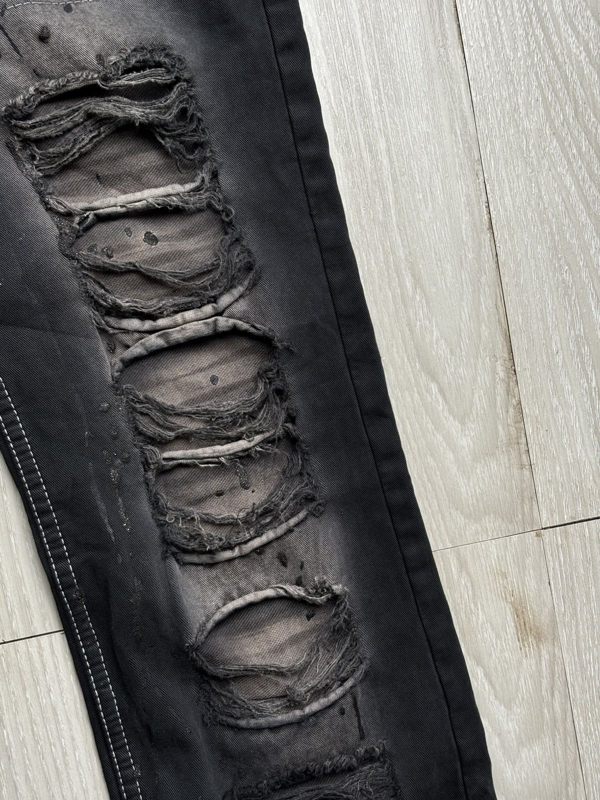 Japanese Brand KUI distressed mudwash flare jeans Size US 28 / EU 44 - 4 Thumbnail