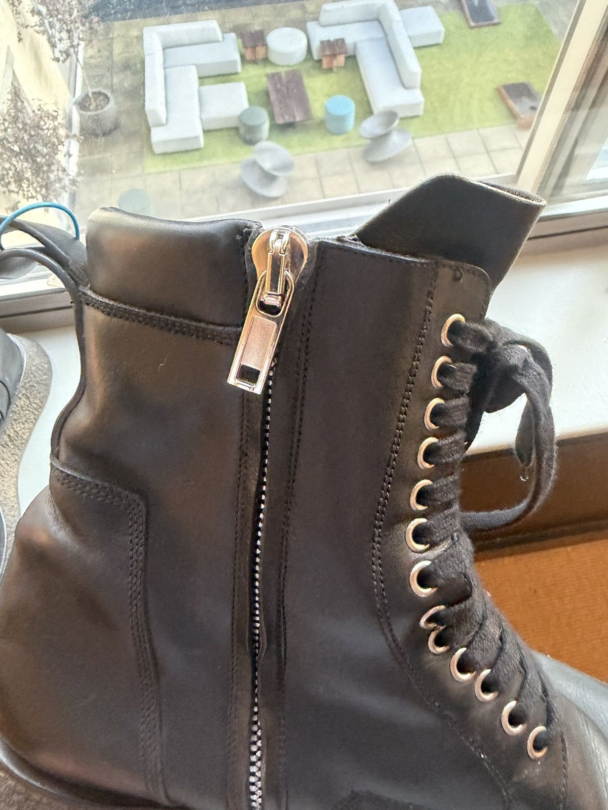 Rick Owens RICK OWENS GLITTER COMBAT BOOTS Size US 12 / EU 45 - 8 Thumbnail