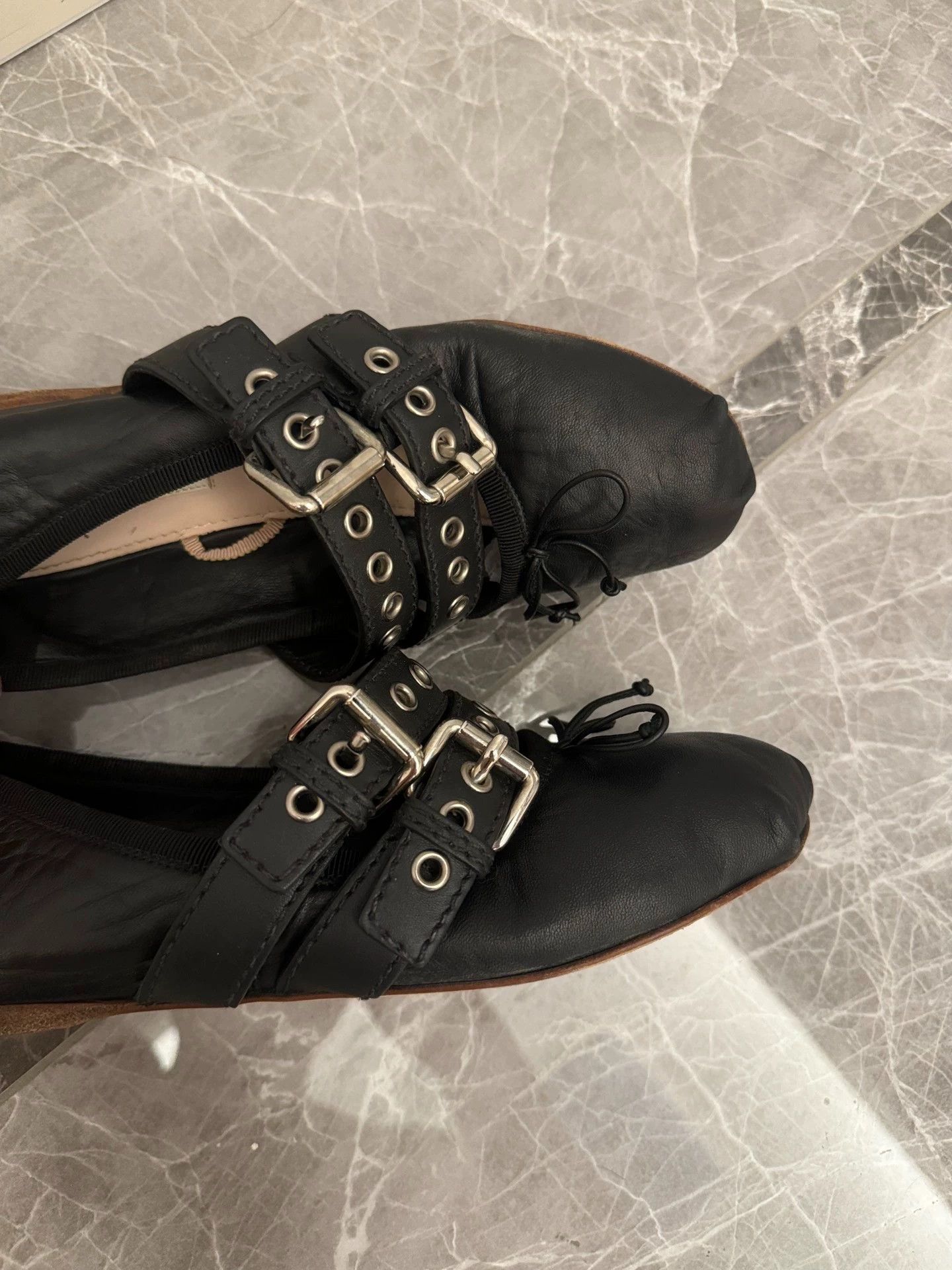 Miu Miu MIU MIU black ballet flats 36 Size US 5.5 / IT 35.5 - 8 Thumbnail