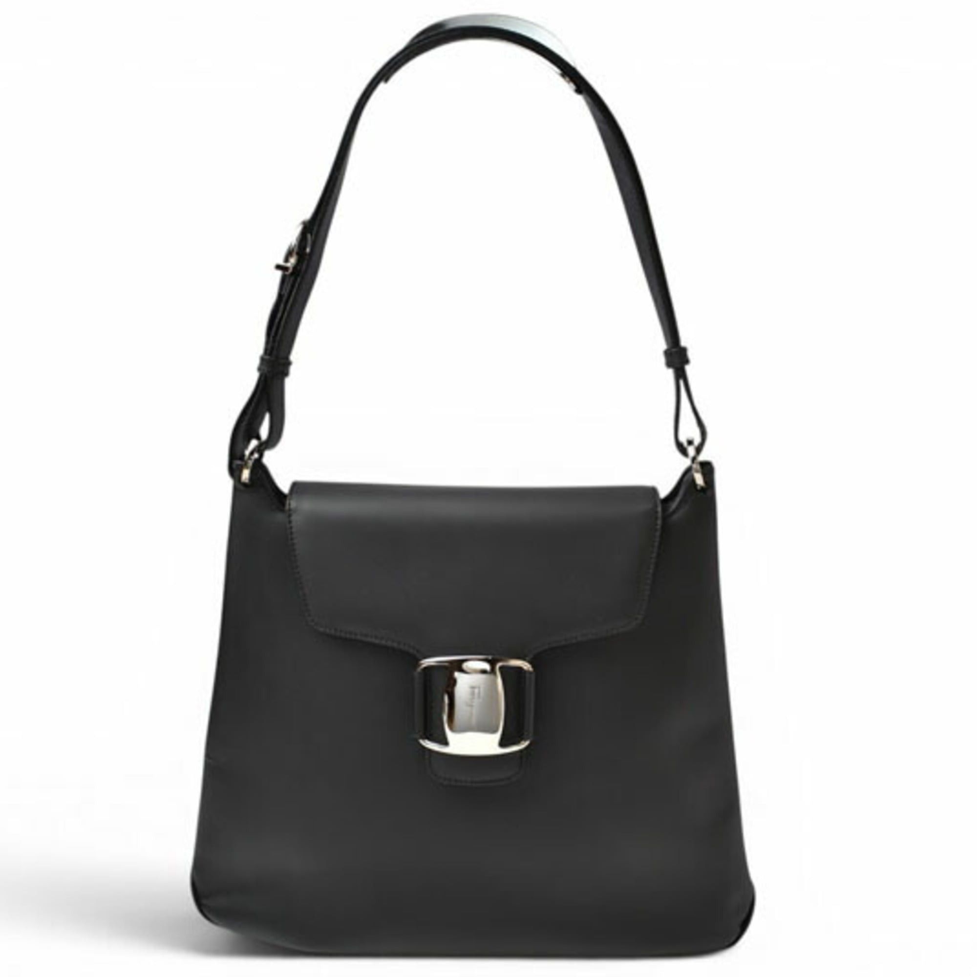 Salvatore Ferragamo Salvatore Ferragamo Ferragamo Tote Bag Shoulder Salvatore Vara Chain Black AU-21 0186 Size ONE SIZE - 1 Thumbnail
