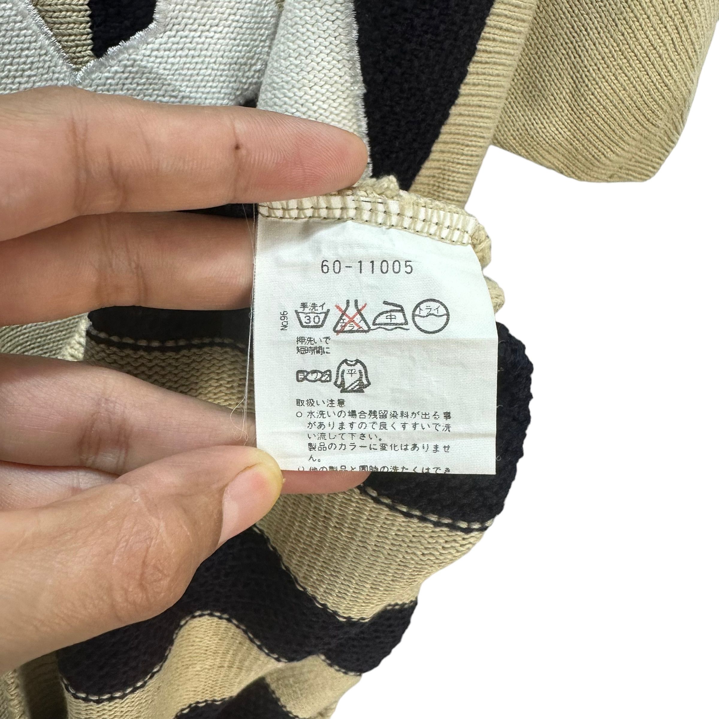 Japanese Brand DI MAGGIO MIXED DOUBLES STRIPED KNITTED SWEATER #8726-023 Size US M / EU 48-50 / 2 - 8 Thumbnail