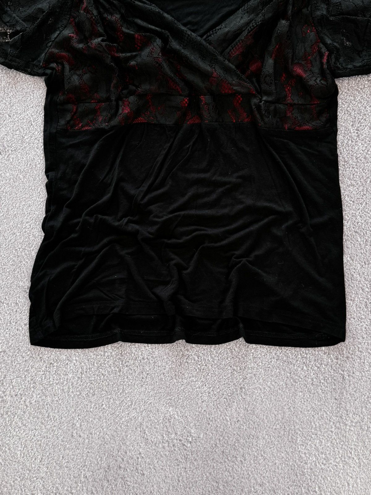 Le Grande Bleu (L.G.B.) Y2K Gothicana 00s Aesthetic Sexy Top T-Shirt Size XXL / US 16-18 / IT 52-54 - 3 Thumbnail