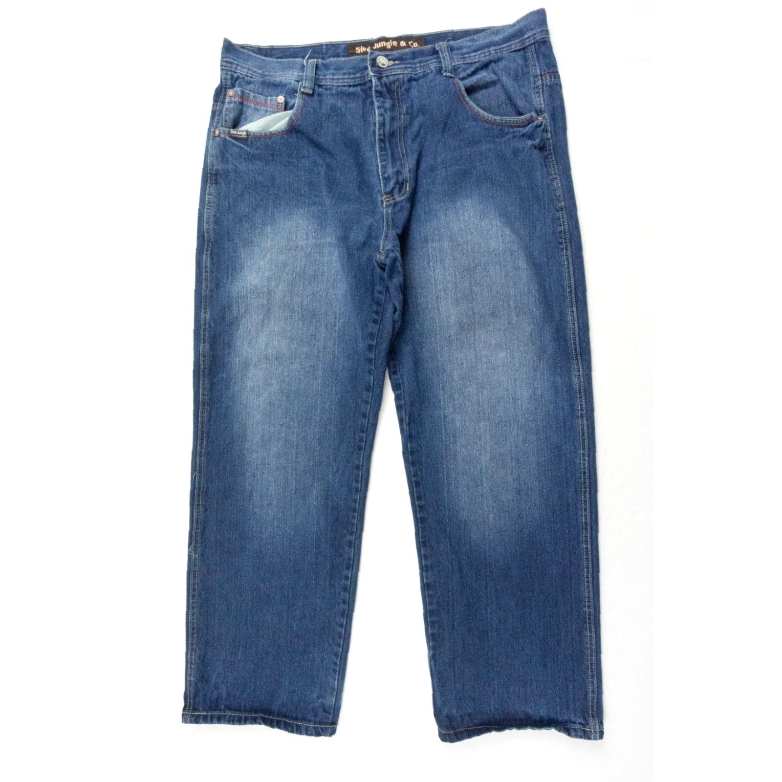 Vintage VINTAGE 5ive Jungle Jeans Wide Leg Adult 40x30 Blue Denim Y2K Mens Size US 40 / EU 56 - 5 Thumbnail