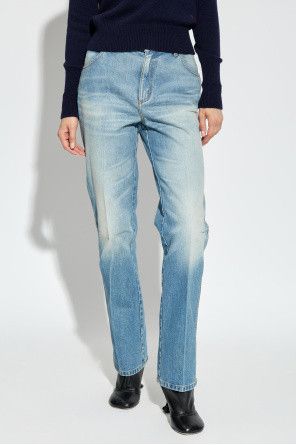 Victoria Beckham o1mle0525 Relaxed Flared Jean Broken Vintage Wash in Blue Size 28" / US 6 / IT 42 - 3 Thumbnail